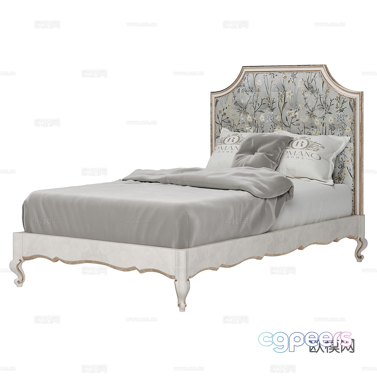 American single bed 3d model American single bed 3d model