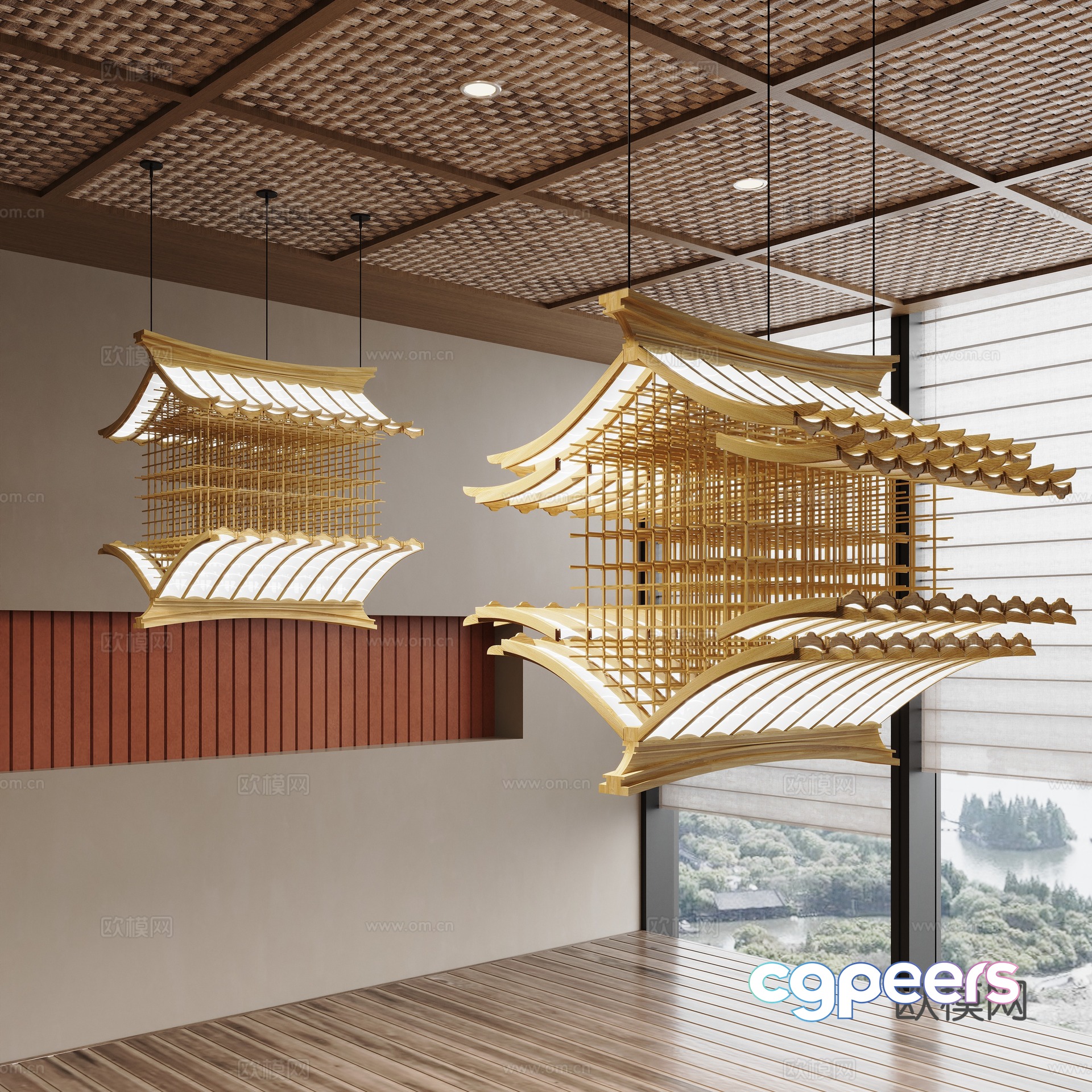 New Chinese style loft art lamp decorative lamp 3d model New Chinese style loft art lamp decorative lamp 3d model