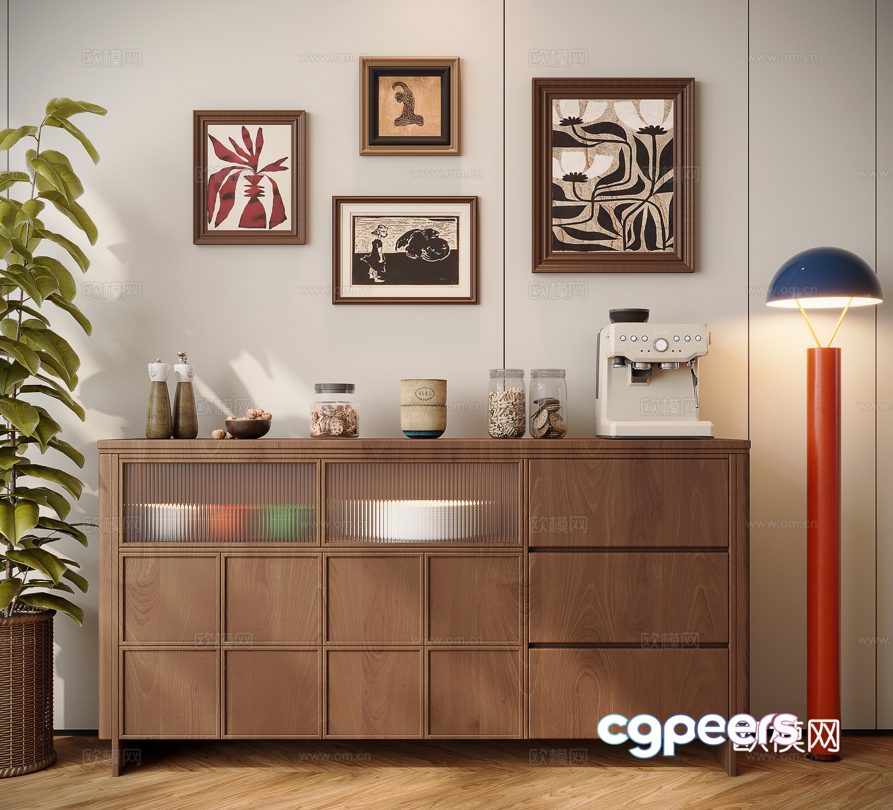 Medieval style sideboard 3d model Medieval style sideboard 3d model