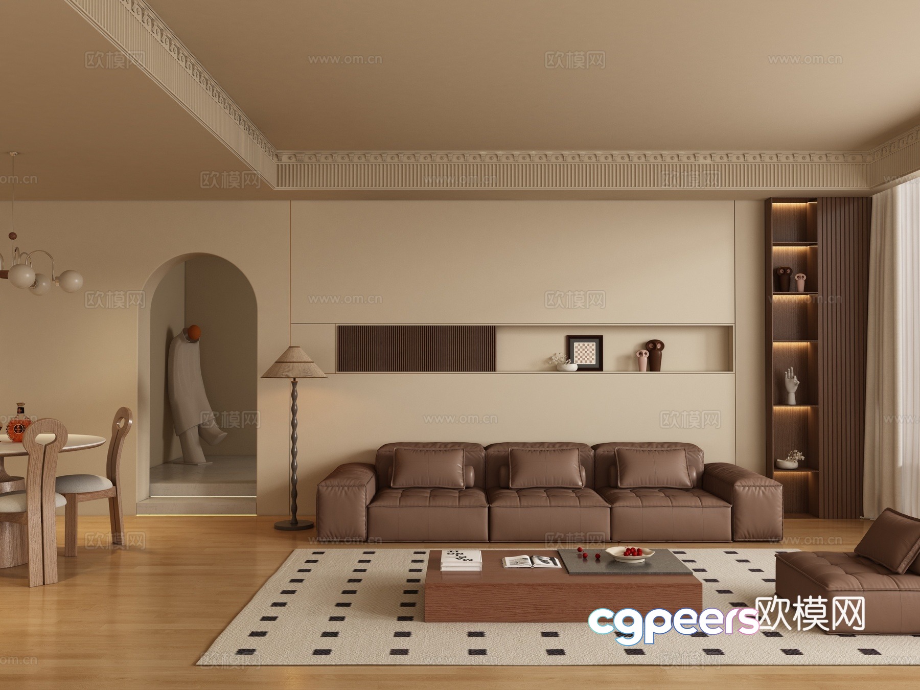 Medieval style living room 3D model Medieval style living room 3D model