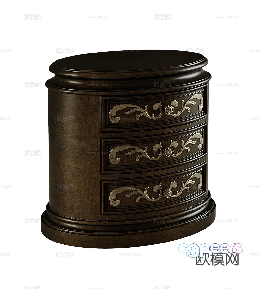 American solid wood corner table and round table 3D model American solid wood corner table and round table 3D model