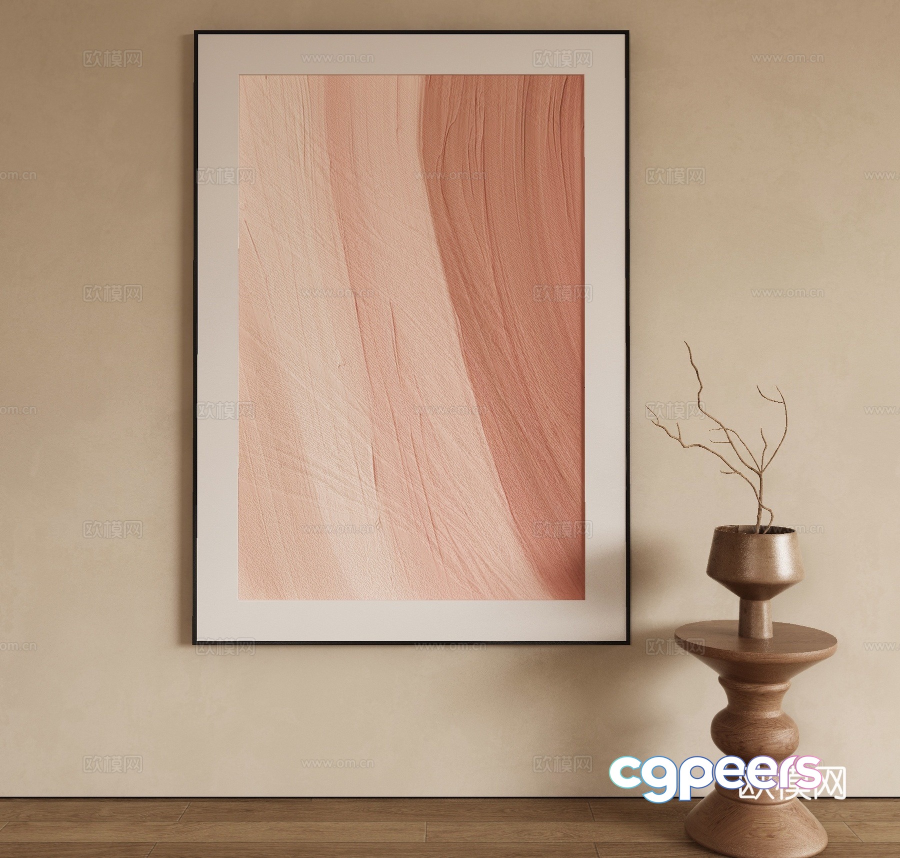 Modern texture painting decorative painting 3d model Modern texture painting decorative painting 3d model