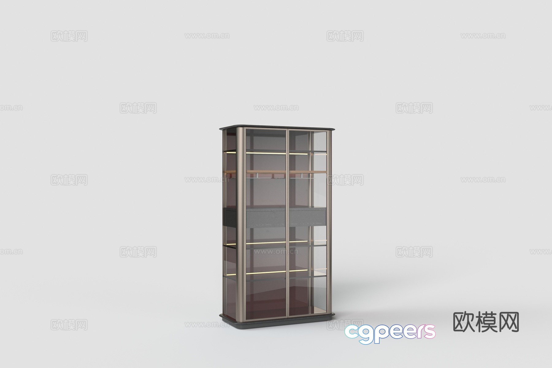 Modern glass wine cabinet 3d model Modern glass wine cabinet 3d model