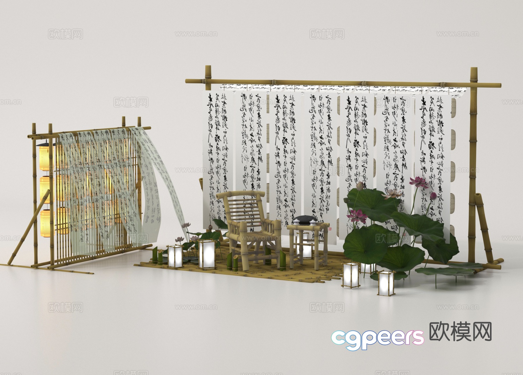 Curtain screen camping sketch 3d model Curtain screen camping sketch 3d model