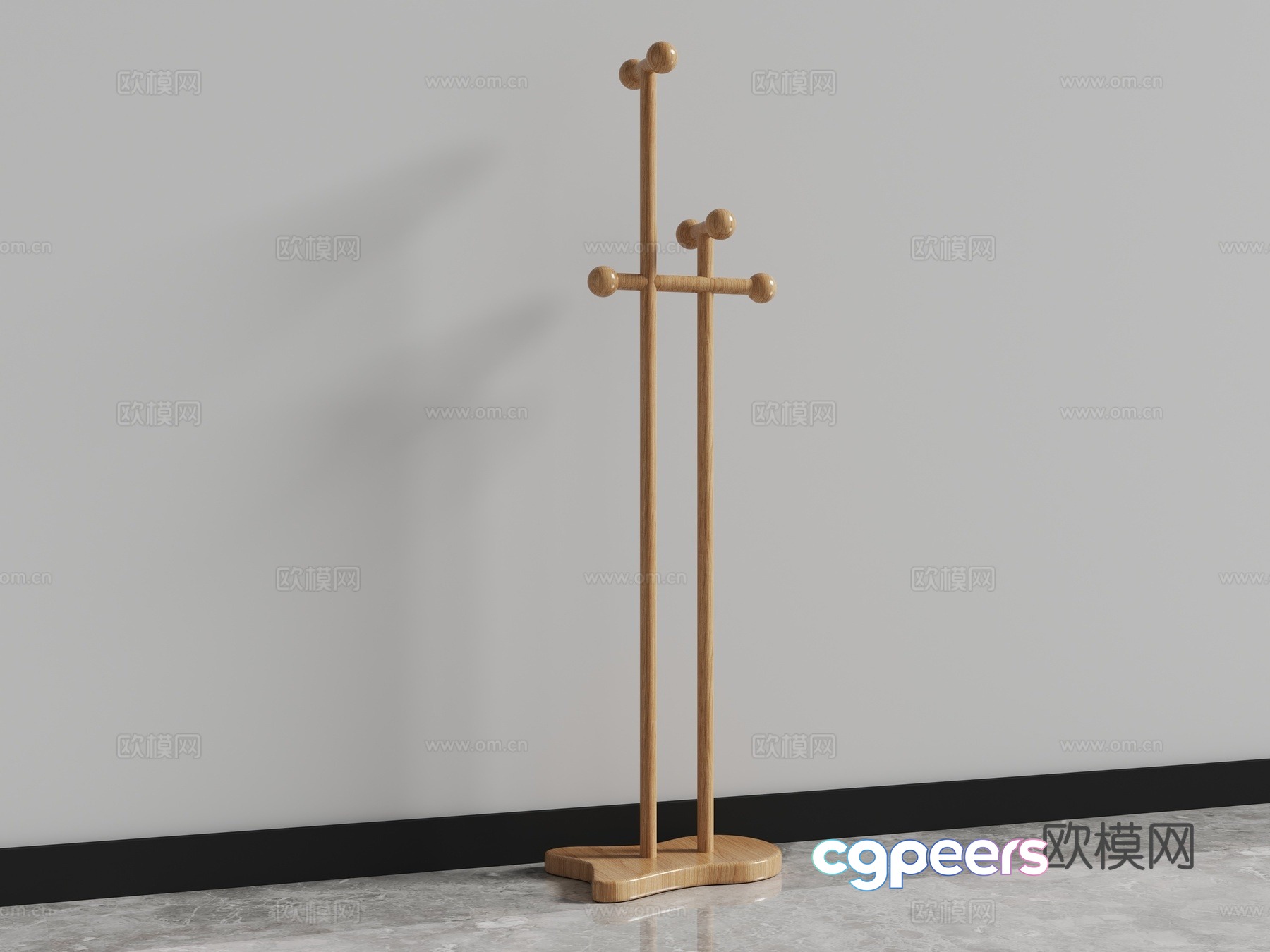Log clothes hanger 3d model Log clothes hanger 3d model
