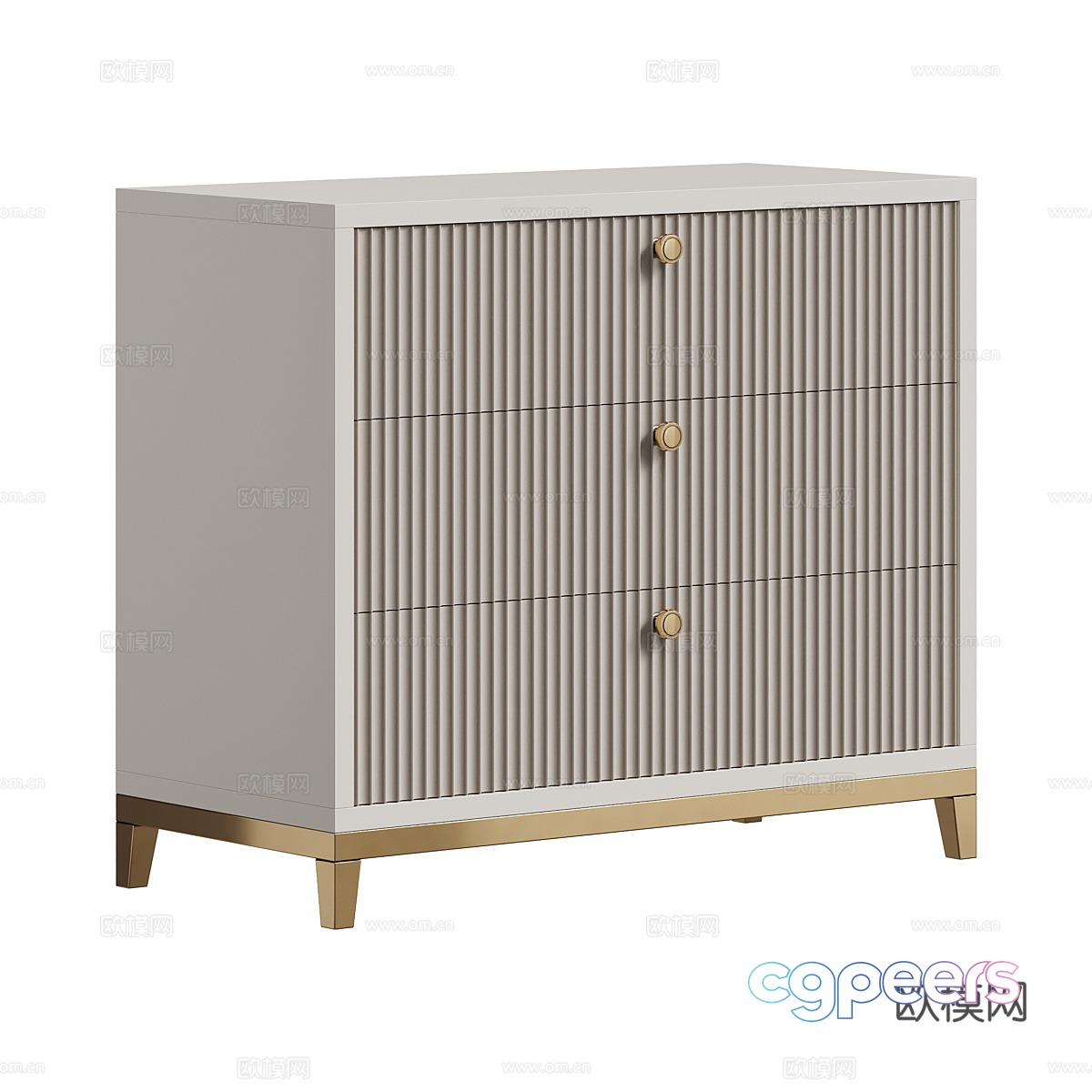 Modern bedside table 3d model Modern bedside table 3d model