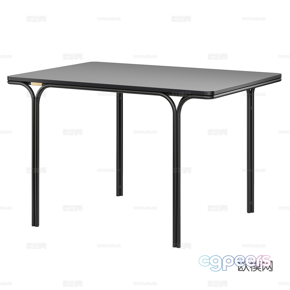 Modern dining table 3d model Modern dining table 3d model