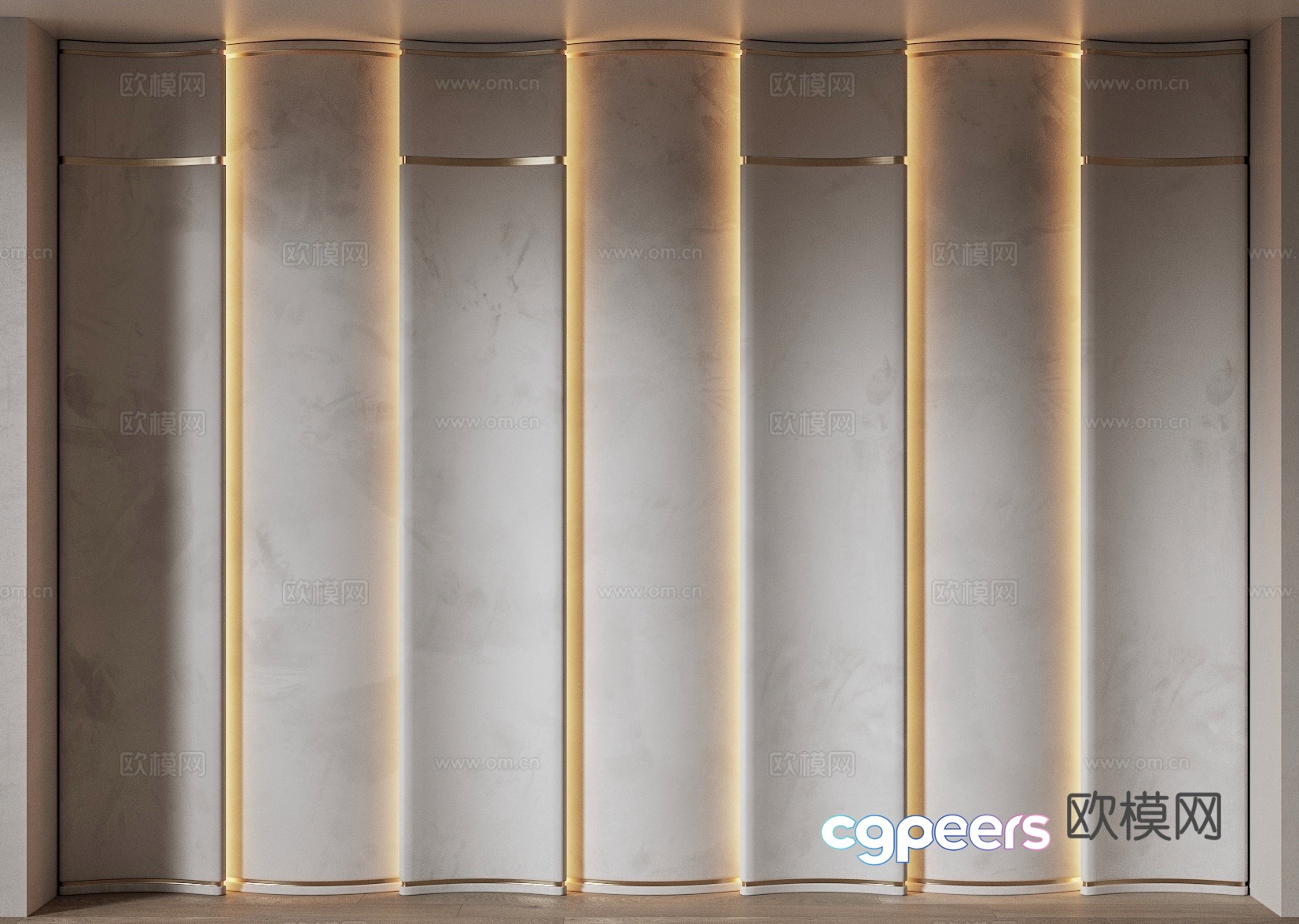 Modern curved hard package background wall decorative background wall 3D model Modern curved hard package background wall decorative background wall 3D model