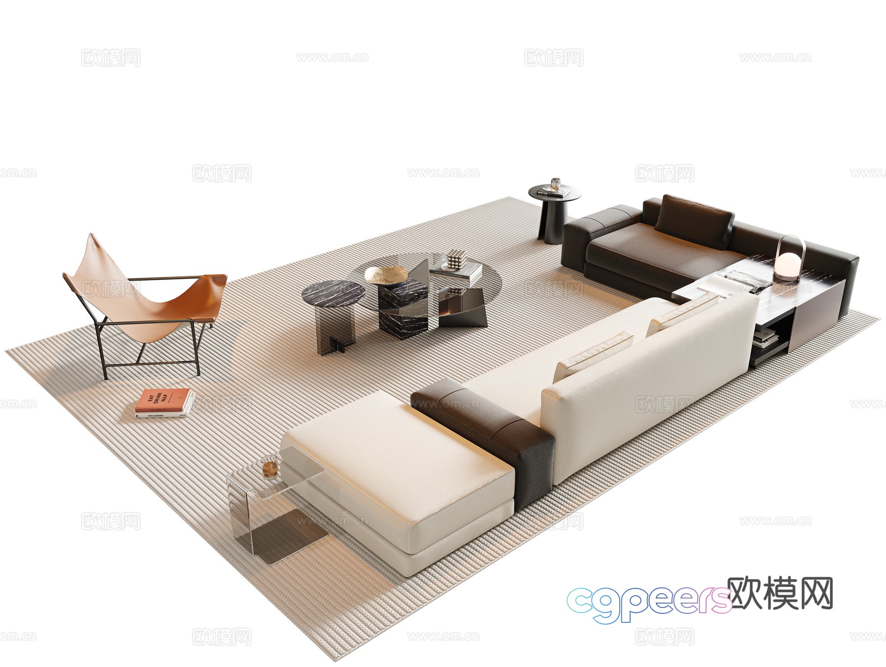 Modern sectional sofa 3d model Modern sectional sofa 3d model