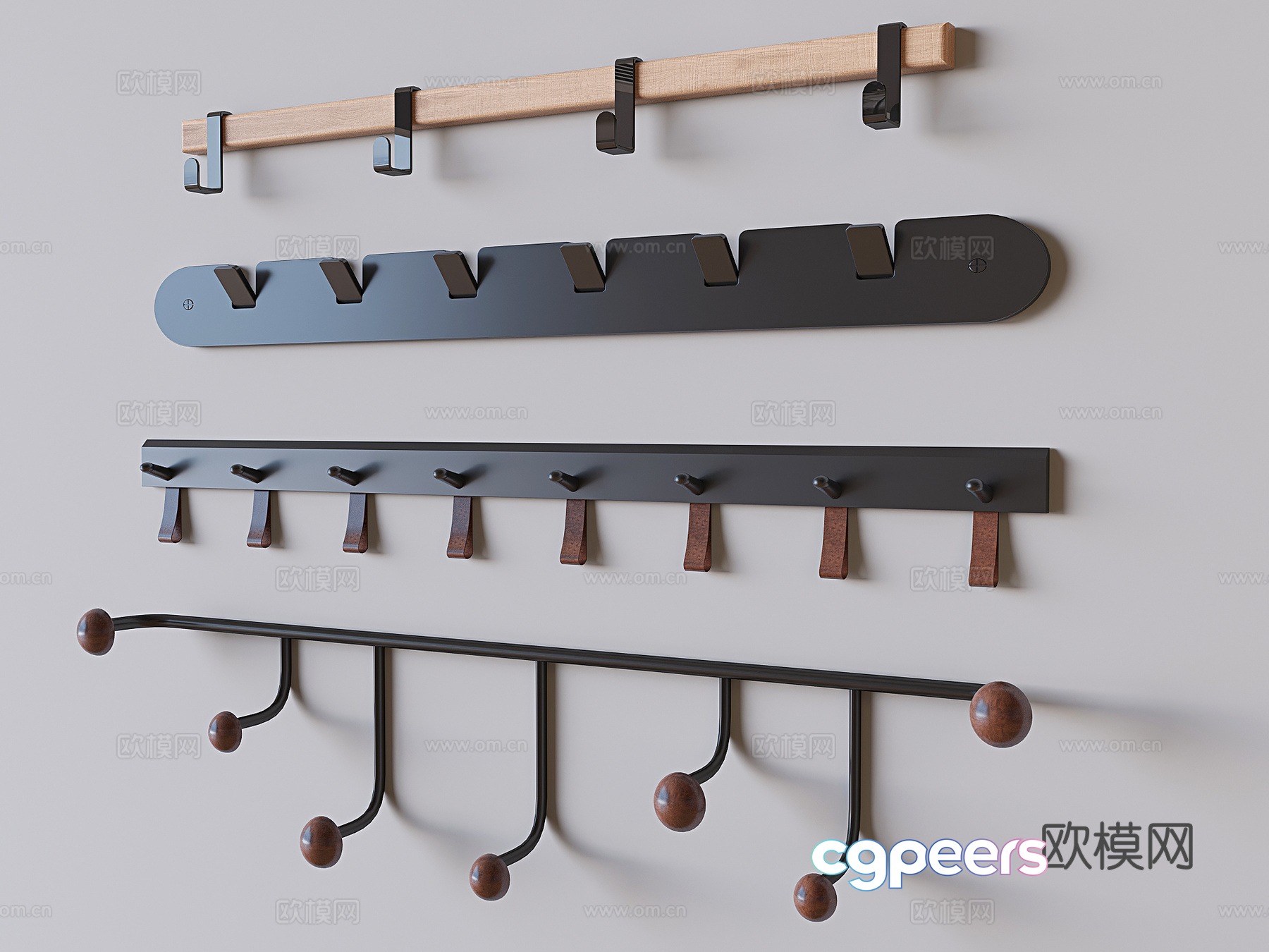 Wall-mounted clothes hook hook 3d model Wall-mounted clothes hook hook 3d model