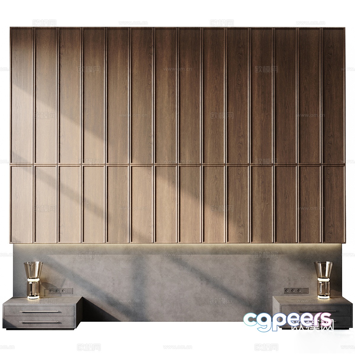 Bedside background wall 3d model Bedside background wall 3d model