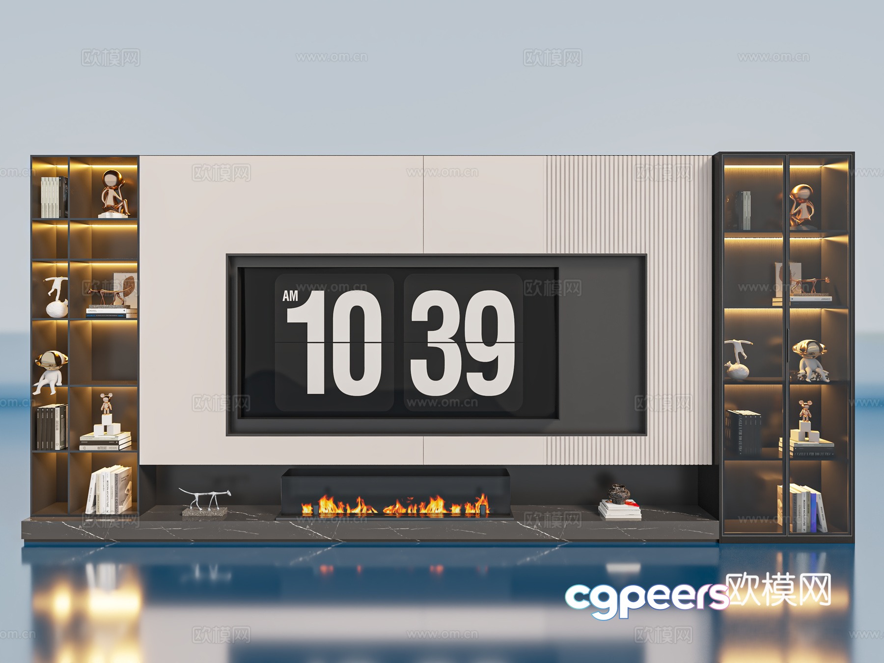 TV background wall 3d model TV background wall 3d model