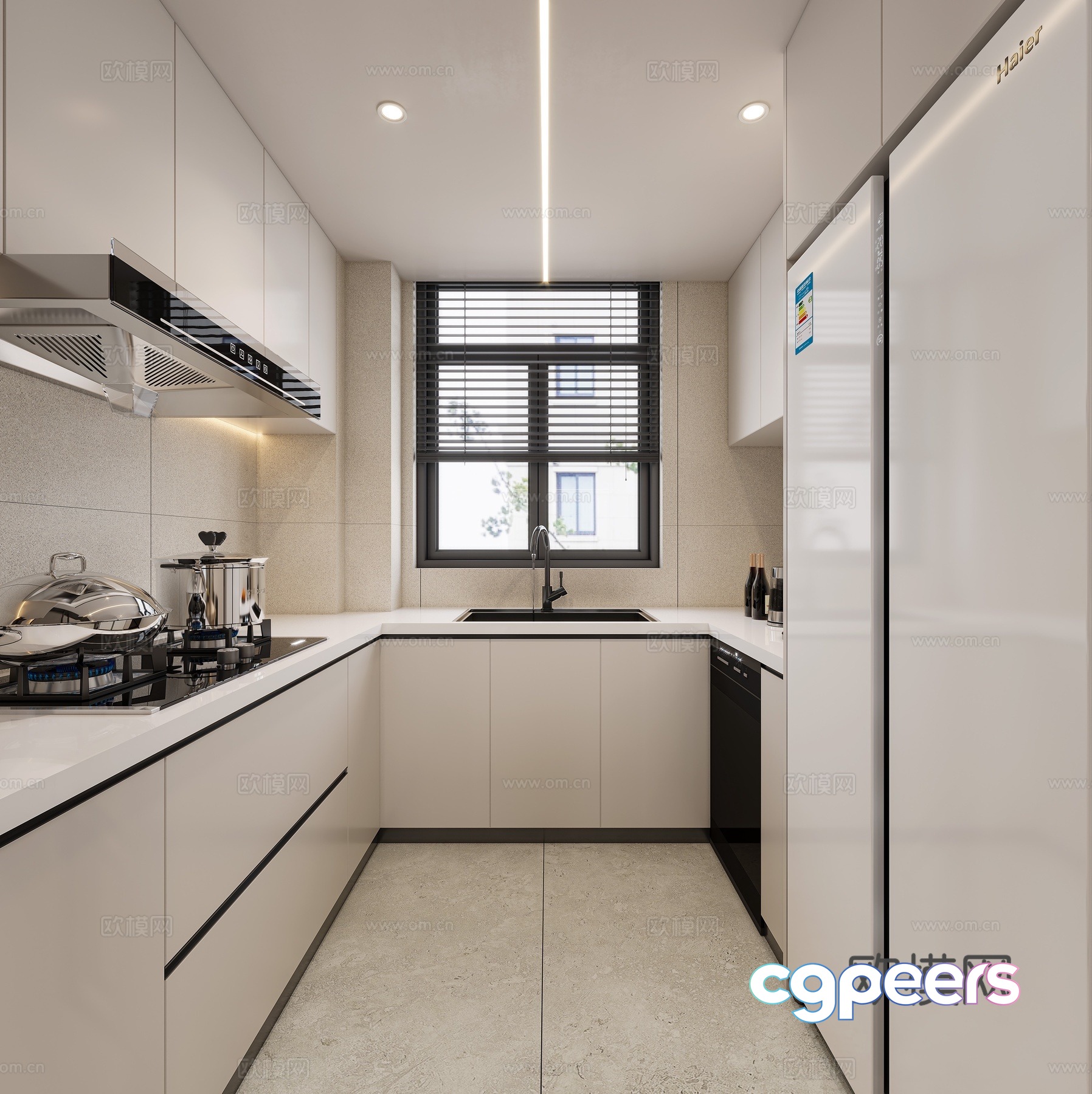 Modern kitchen 3d model Modern kitchen 3d model