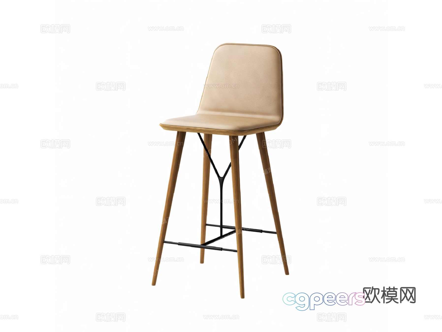 Cream style bar stool bar stool bar stool 3d model Cream style bar stool bar stool bar stool 3d model