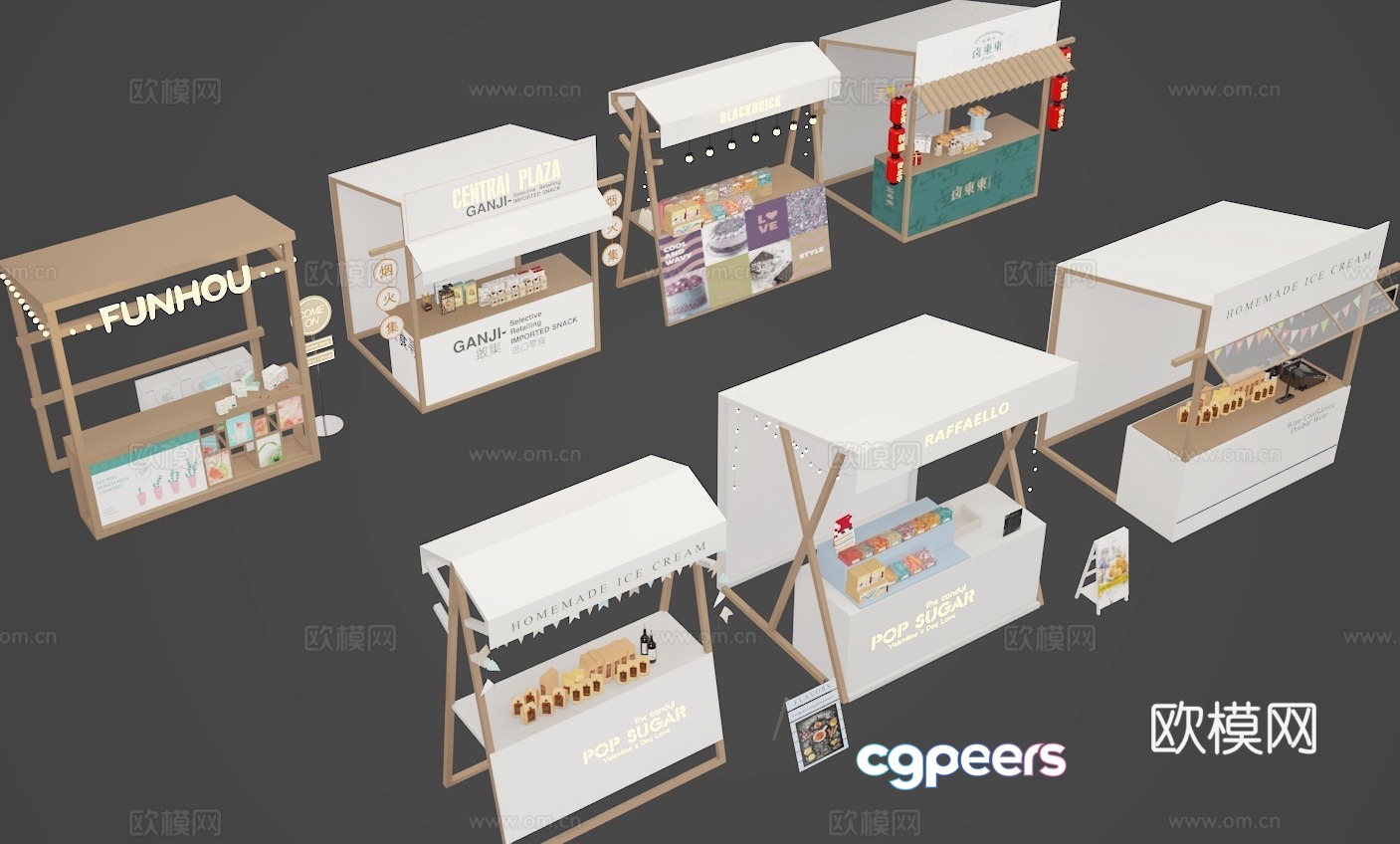 market stall stall 3d model market stall stall 3d model