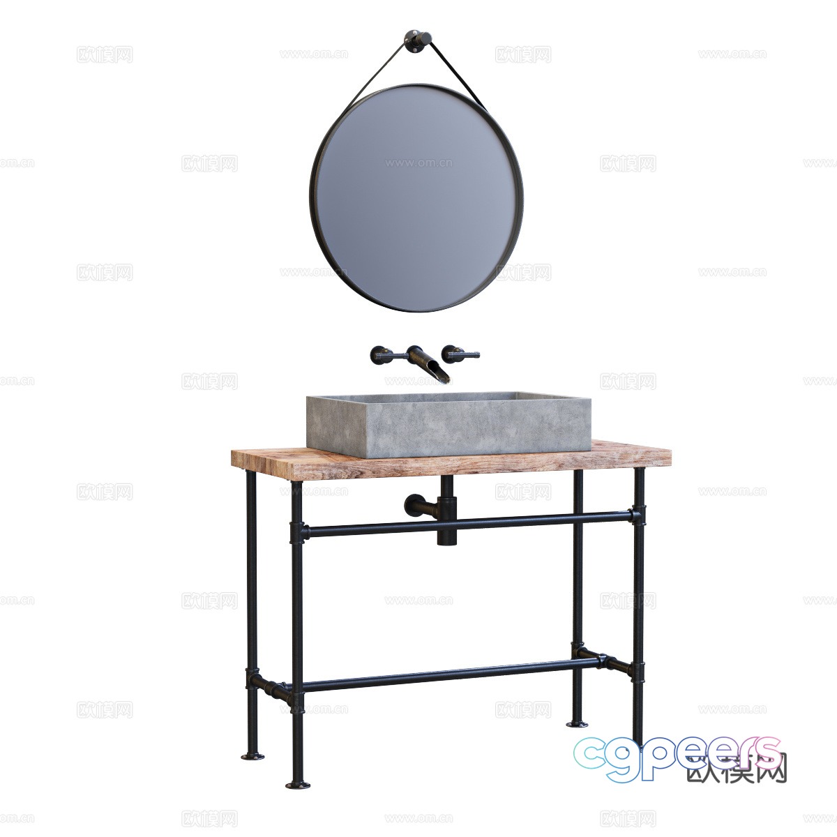 Wabi-sabi style washbasin 3D model Wabi-sabi style washbasin 3D model