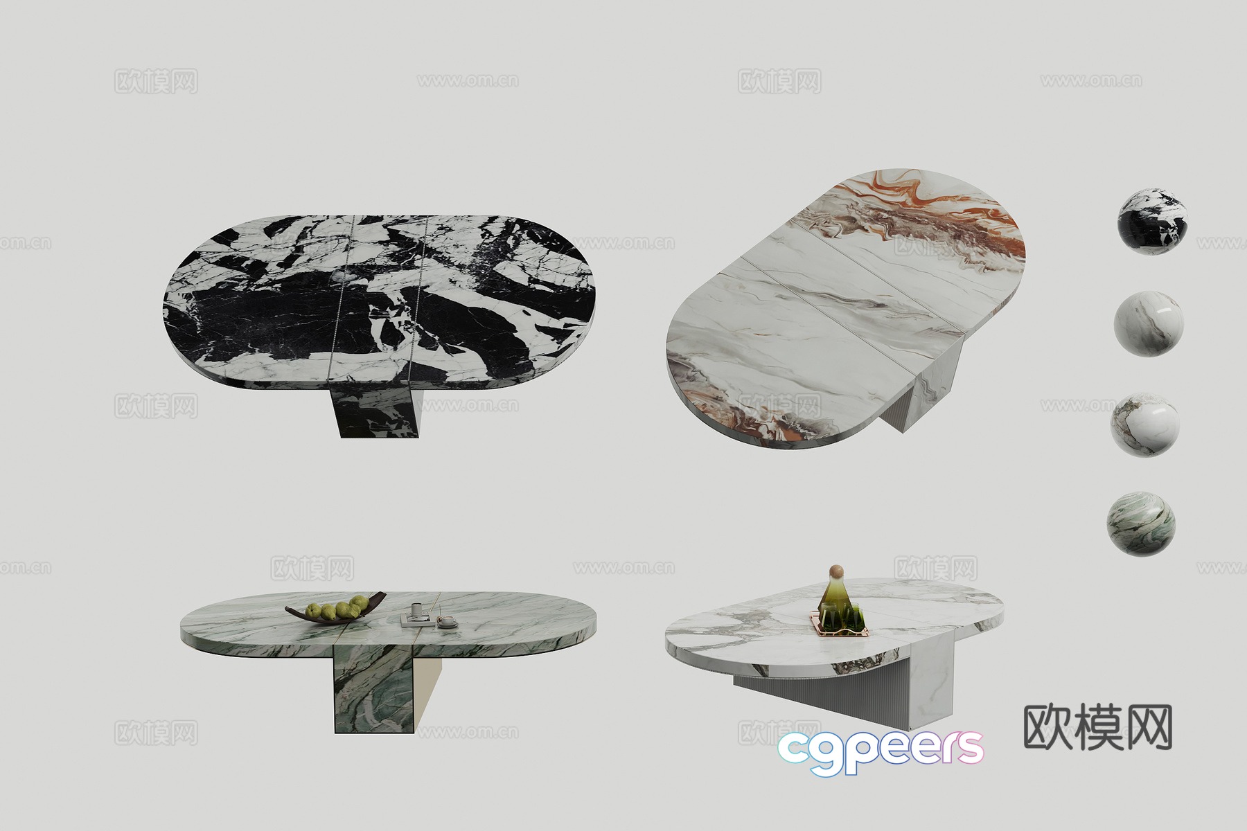 Marble coffee table 3d model Marble coffee table 3d model