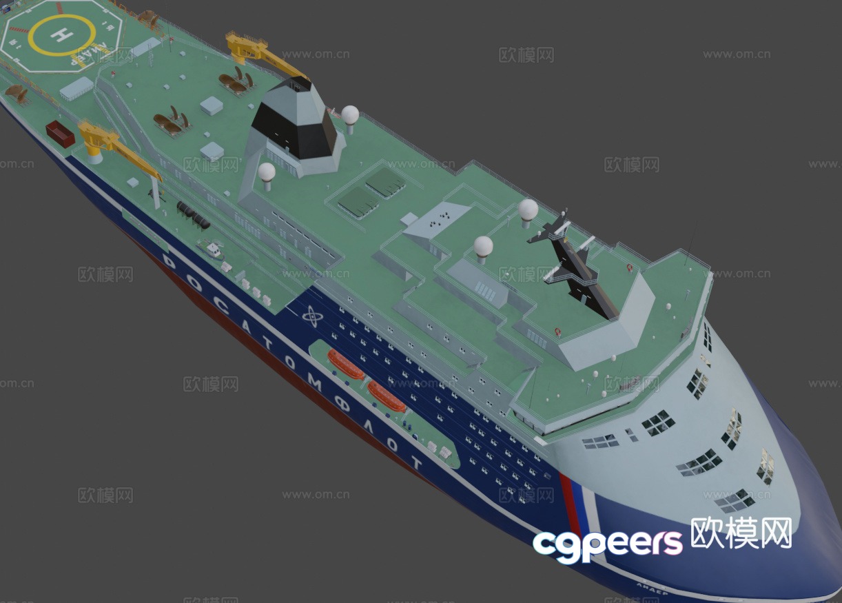 Project 10510 icebreaker 3d model Project 10510 icebreaker 3d model