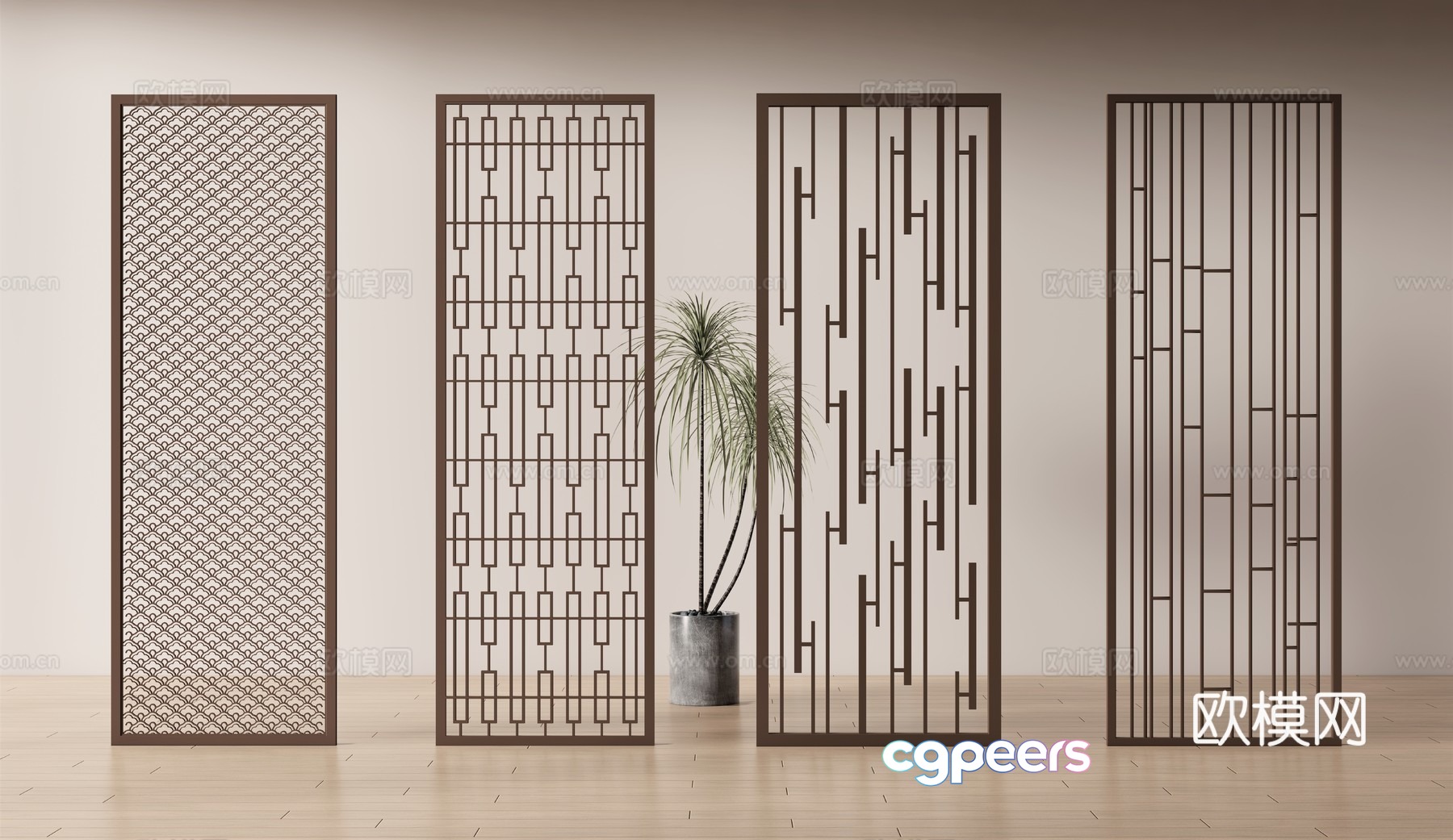 New Chinese style screen 3d model New Chinese style screen 3d model