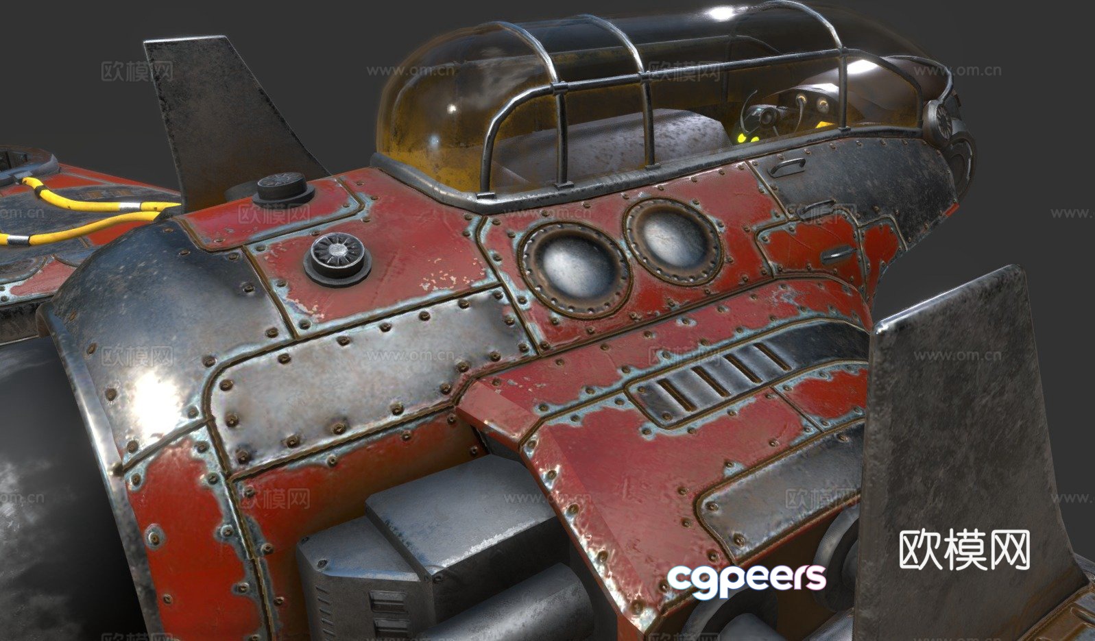 Dieselpunk airplane futuristic airplane 3d model Dieselpunk airplane futuristic airplane 3d model