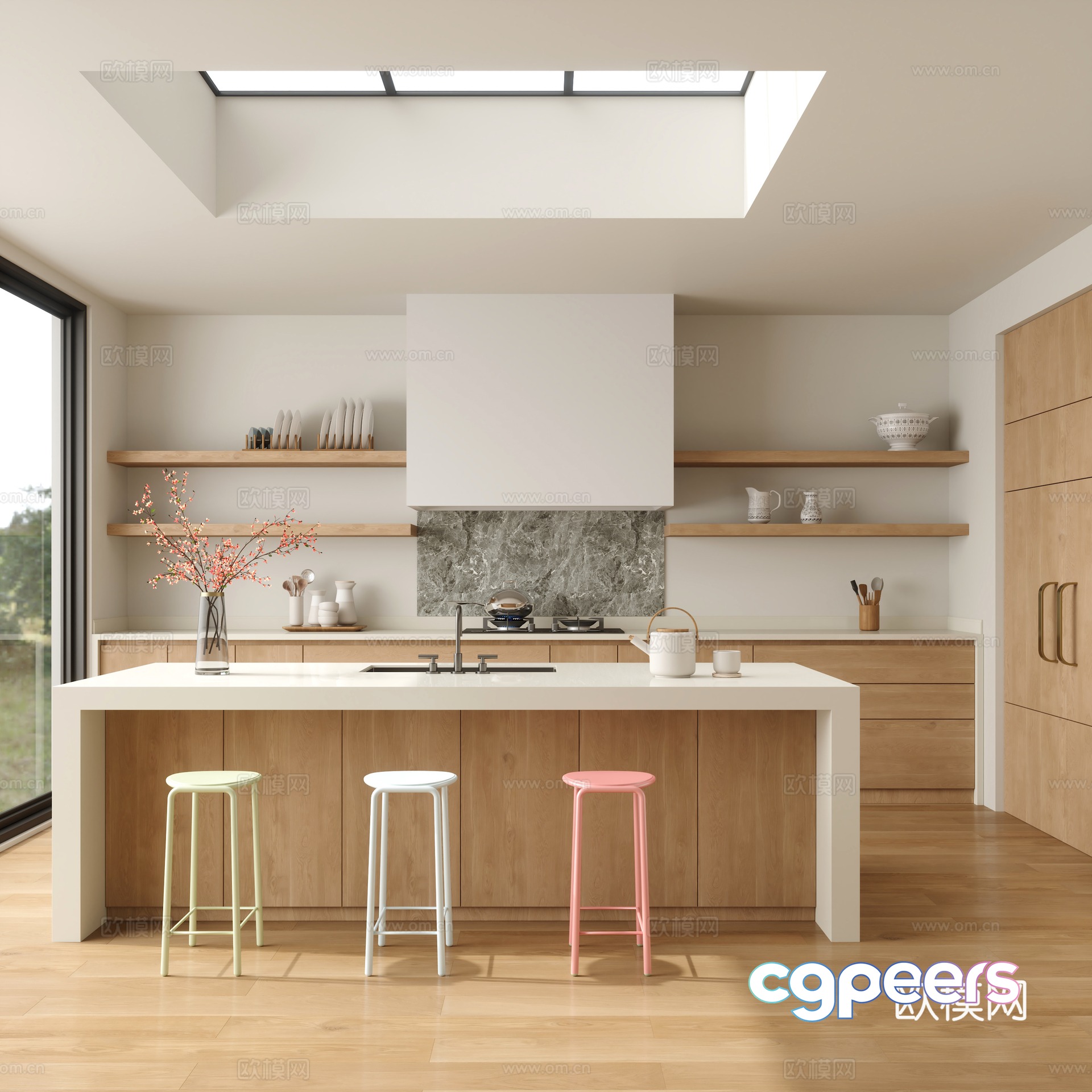 open kitchen cabinet 3d model open kitchen cabinet 3d model