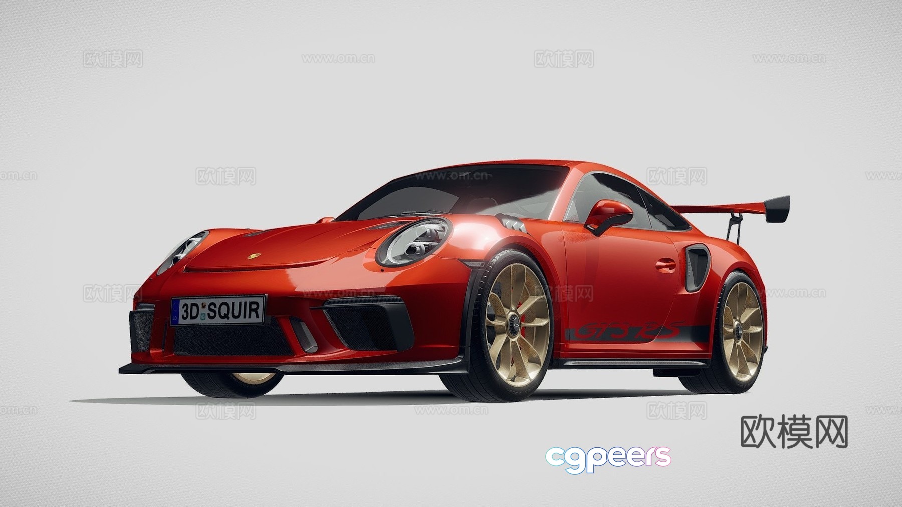 Porsche 911 GT3 RS 2019 car sports car 3d model Porsche 911 GT3 RS 2019 car sports car 3d model