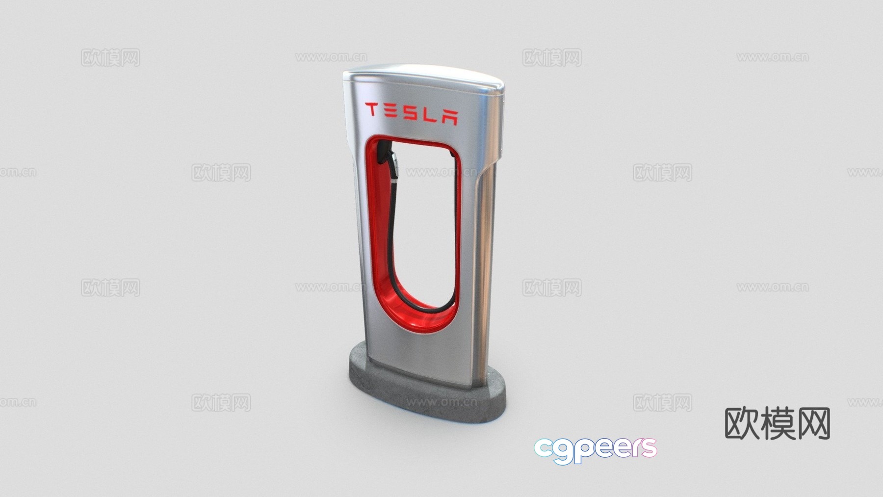 Tesla charging station charging pile 3d model Tesla charging station charging pile 3d model