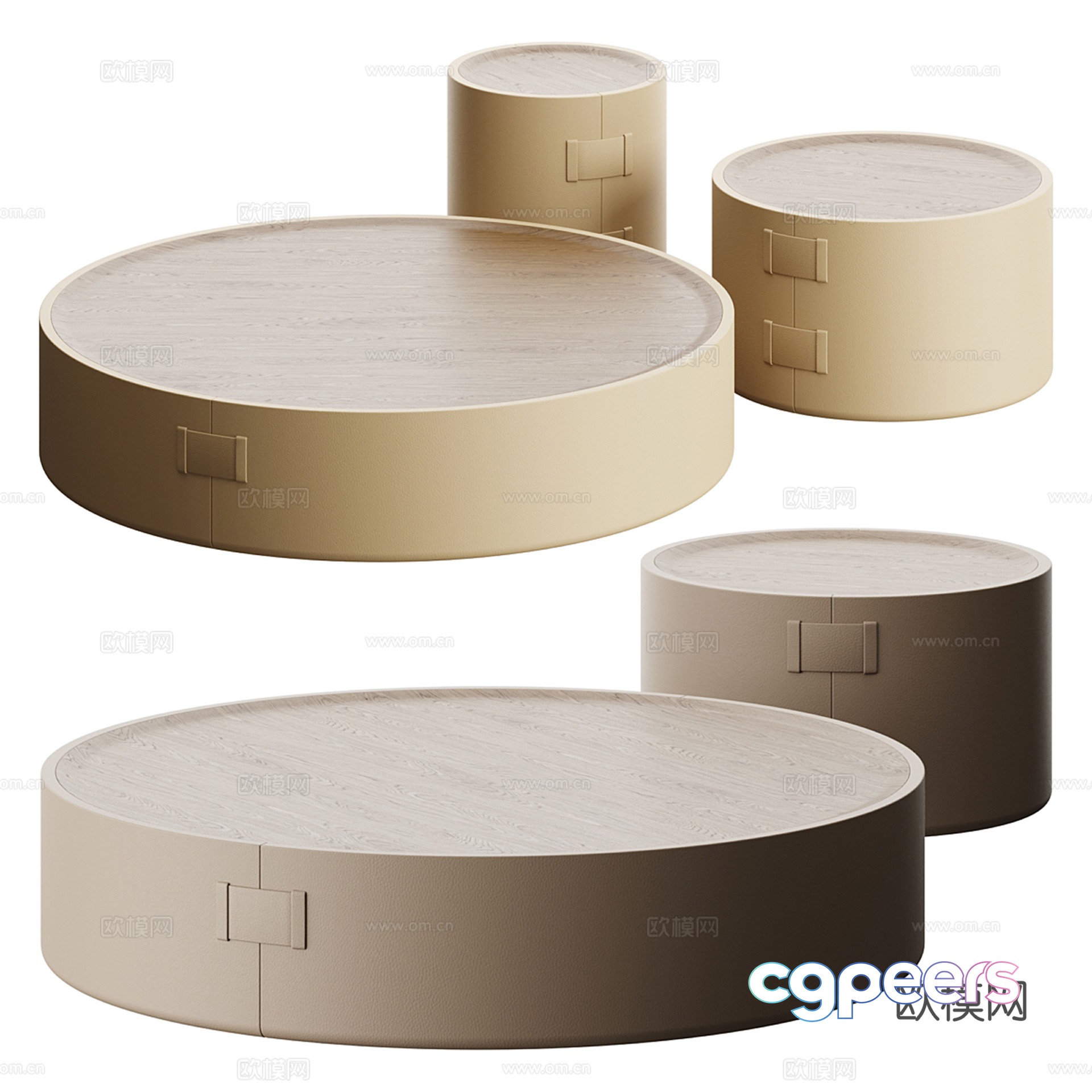 Modern double coffee table 3d model Modern double coffee table 3d model
