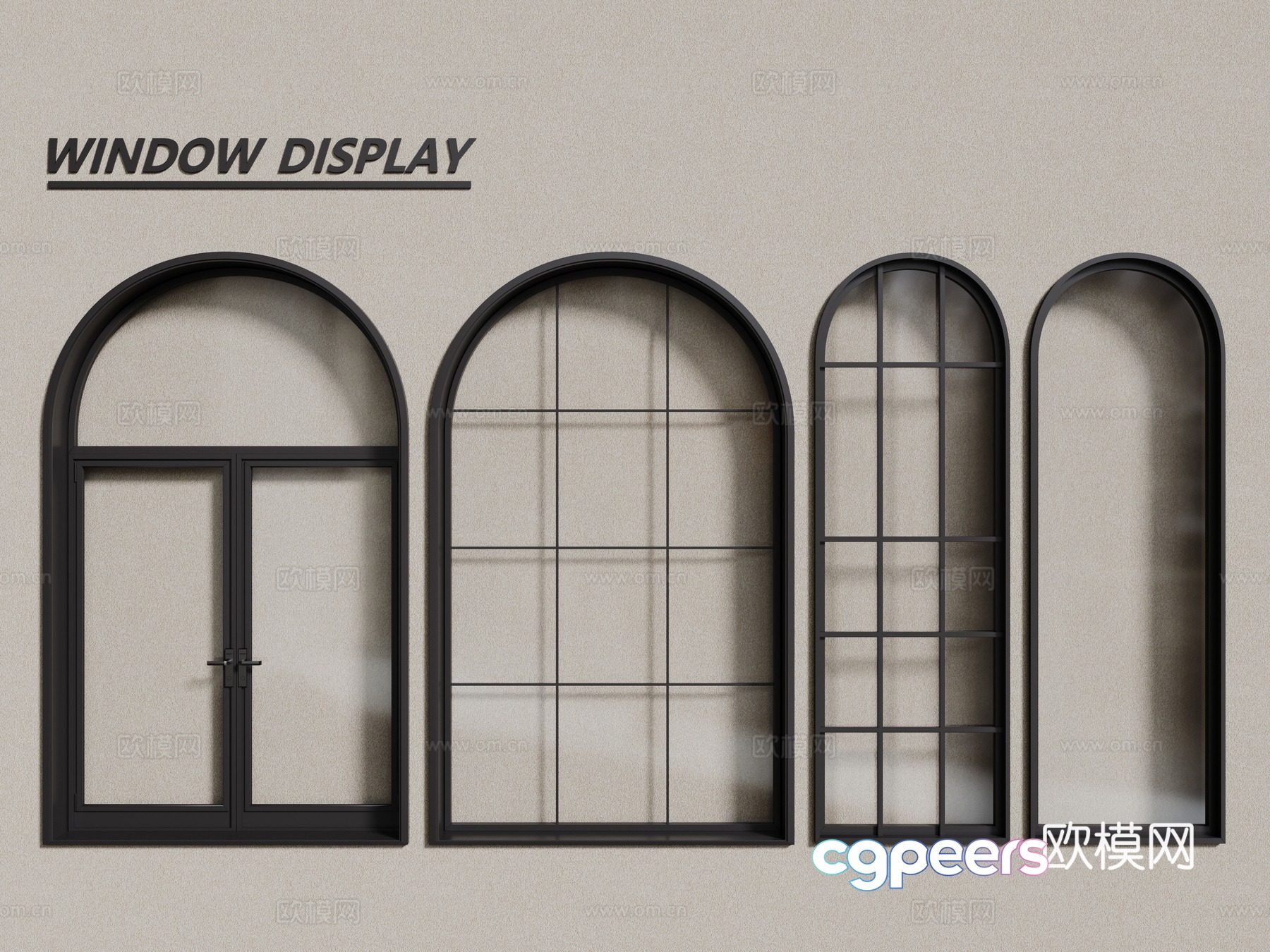 European style windows curved windows floor-to-ceiling windows 3d model European style windows curved windows floor-to-ceiling windows 3d model