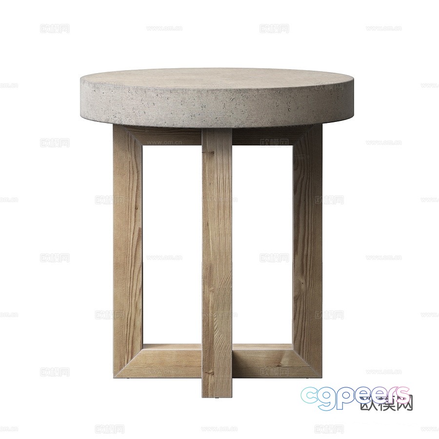 Modern round table side table 3d model Modern round table side table 3d model