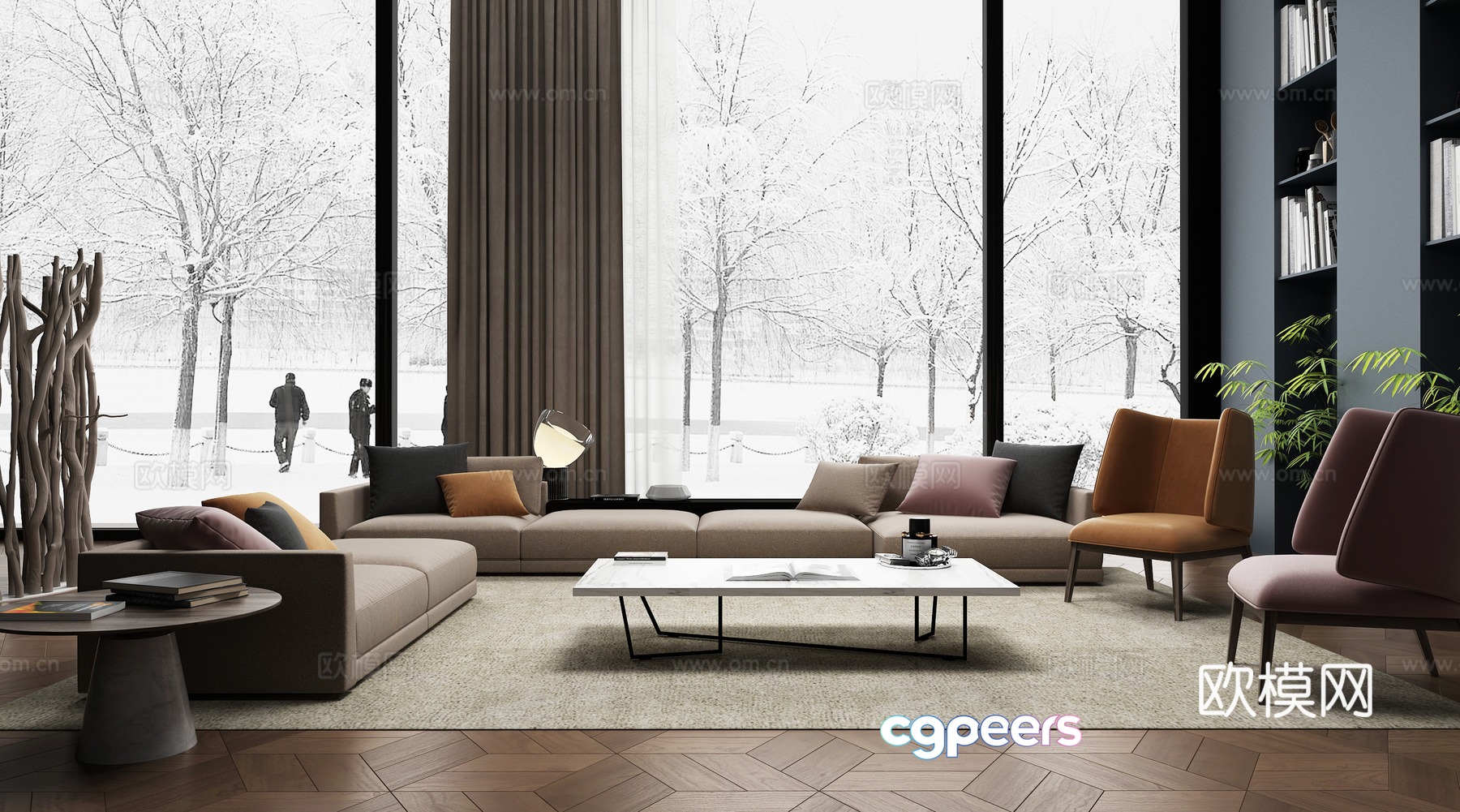 Modern sectional sofa 3d model Modern sectional sofa 3d model