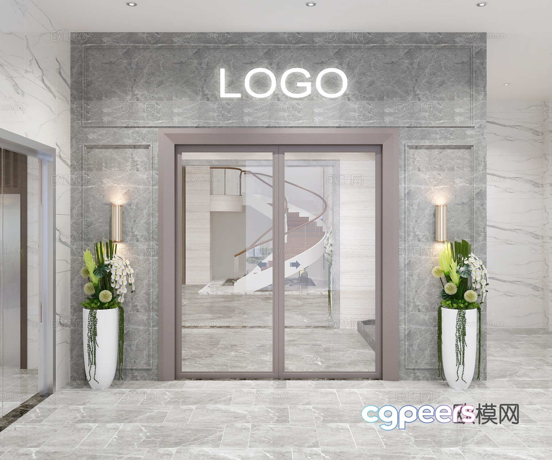 Office door sliding door high partition glass partition 3d model Office door sliding door high partition glass partition 3d model
