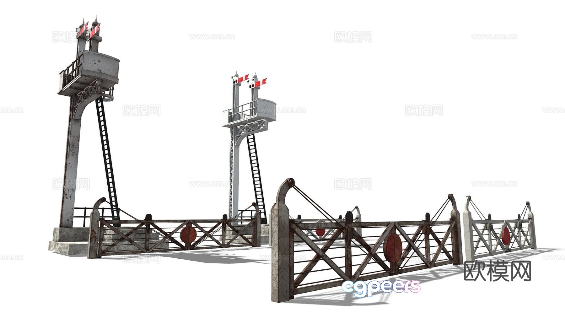 train track railway signal box 3d model train track railway signal box 3d model