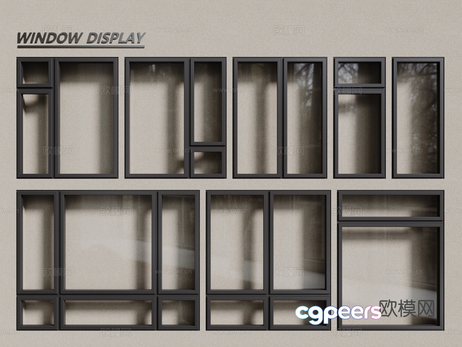 Aluminum alloy windows casement windows floor-to-ceiling windows 3d model Aluminum alloy windows casement windows floor-to-ceiling windows 3d model