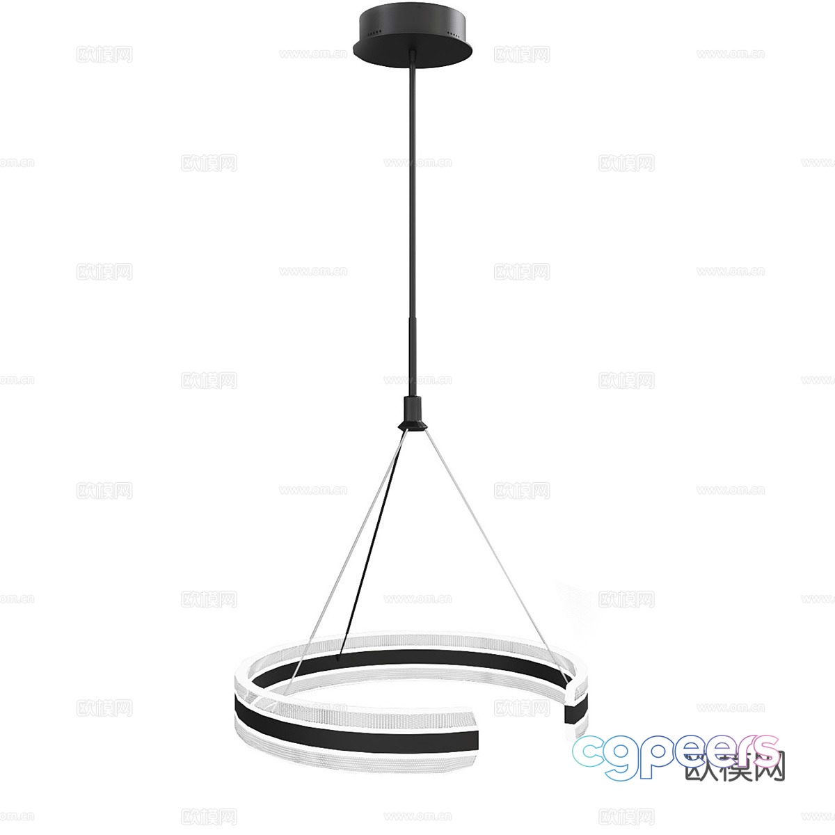 Simple chandelier restaurant chandelier ring chandelier 3d model Simple chandelier restaurant chandelier ring chandelier 3d model