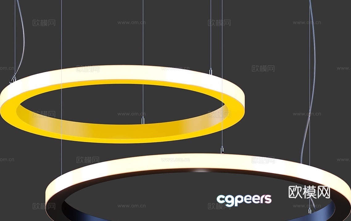 Simple chandelier ring chandelier 3d model Simple chandelier ring chandelier 3d model