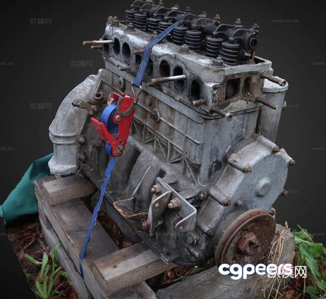 Engine wreckage industrial equipment 3d model Engine wreckage industrial equipment 3d model