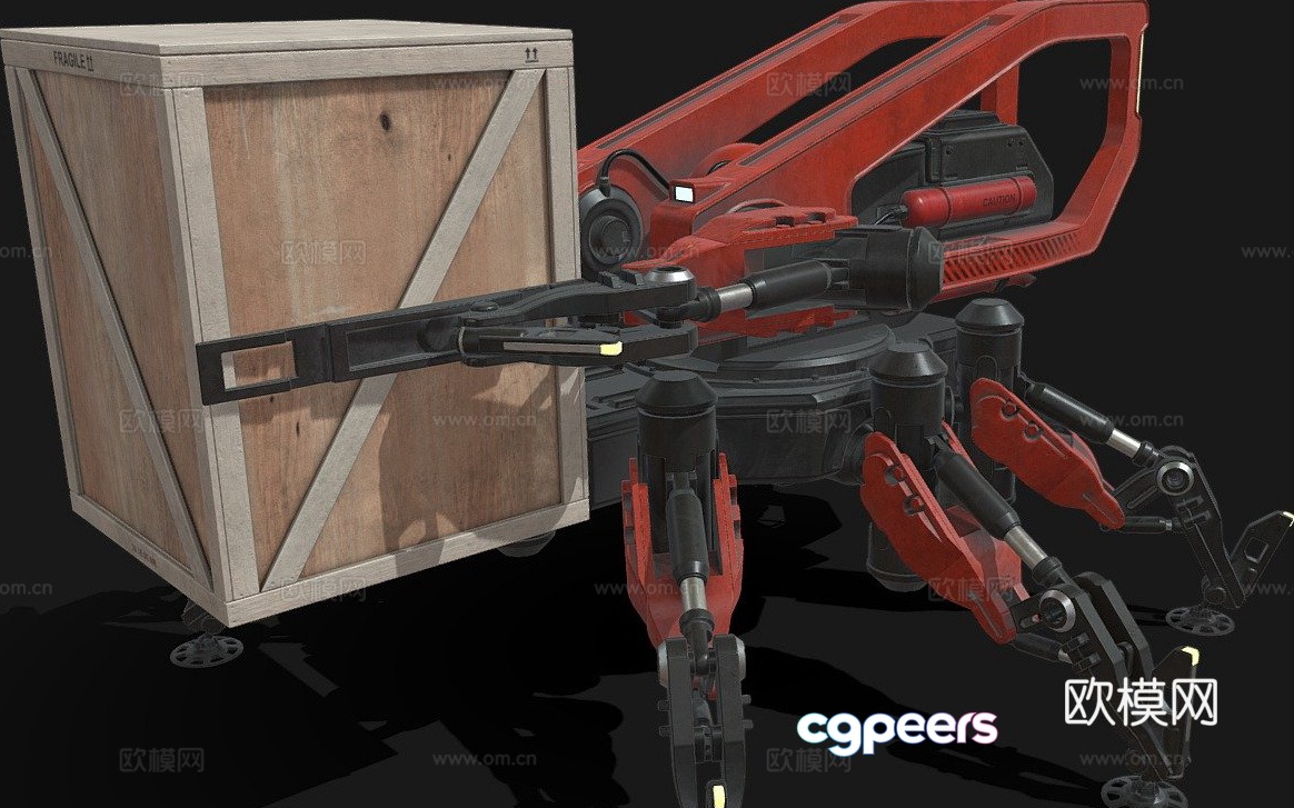 Container loader robot 3d model Container loader robot 3d model