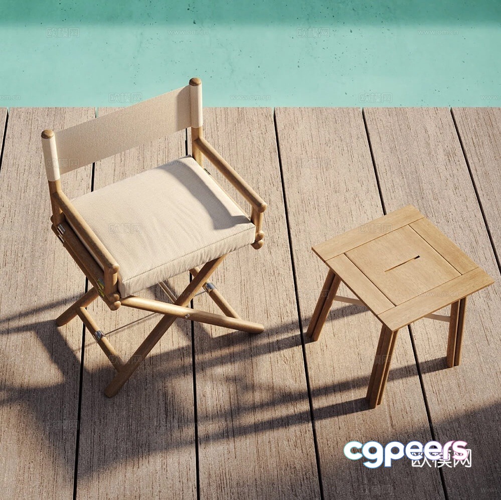 Braid folding chair outdoor folding chair 3d model Braid folding chair outdoor folding chair 3d model