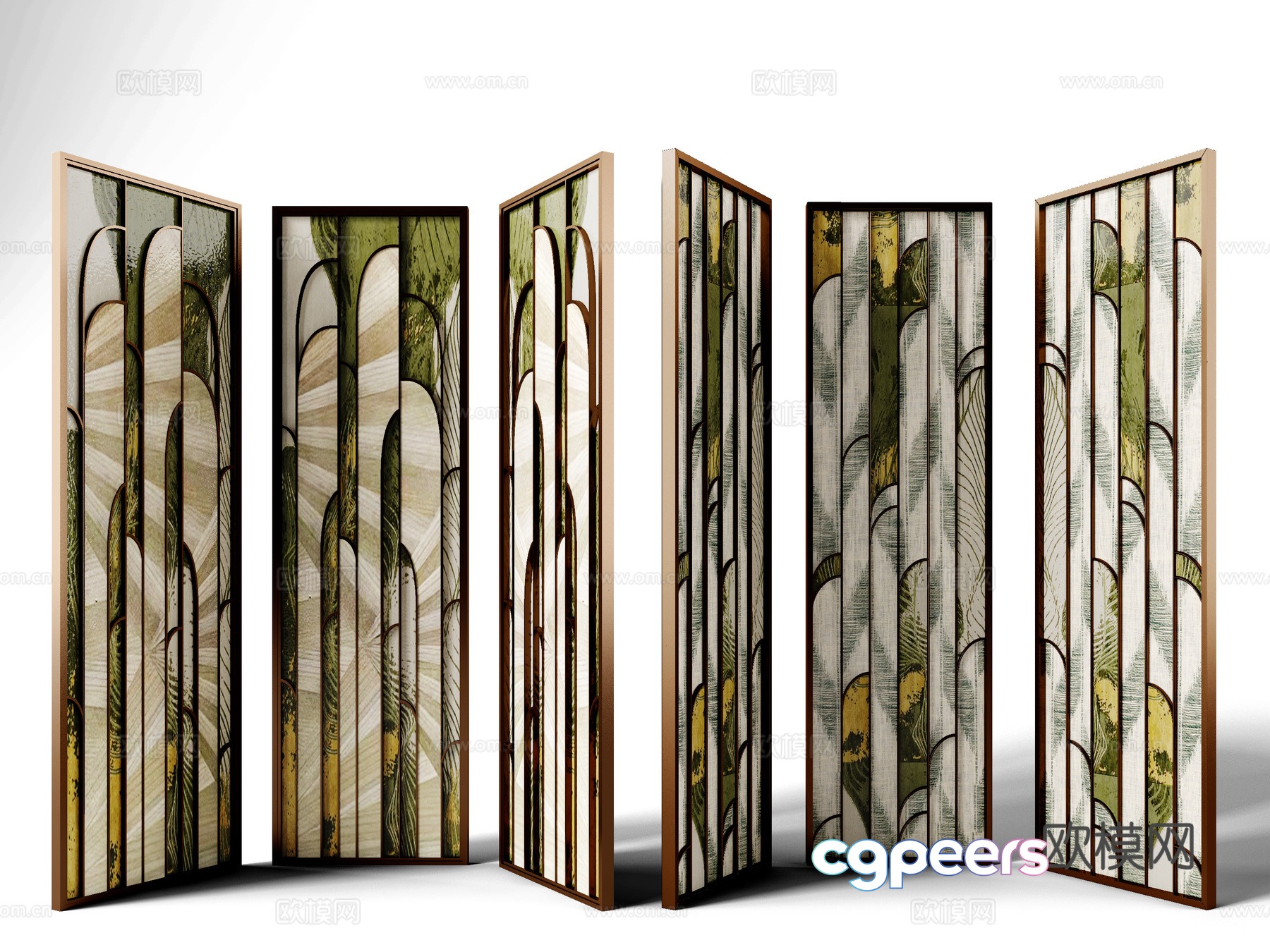 Folding screen art screen 3d model Folding screen art screen 3d model