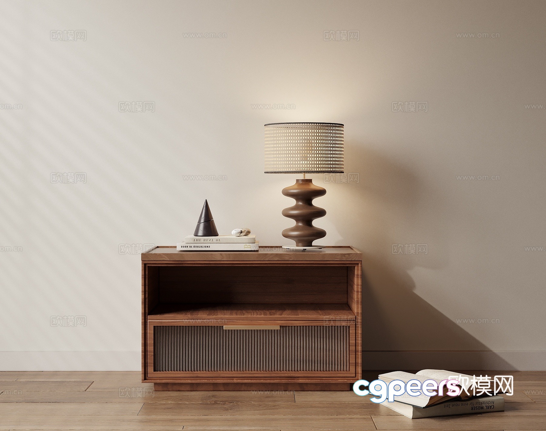 Medieval style bedside table 3D model Medieval style bedside table 3D model