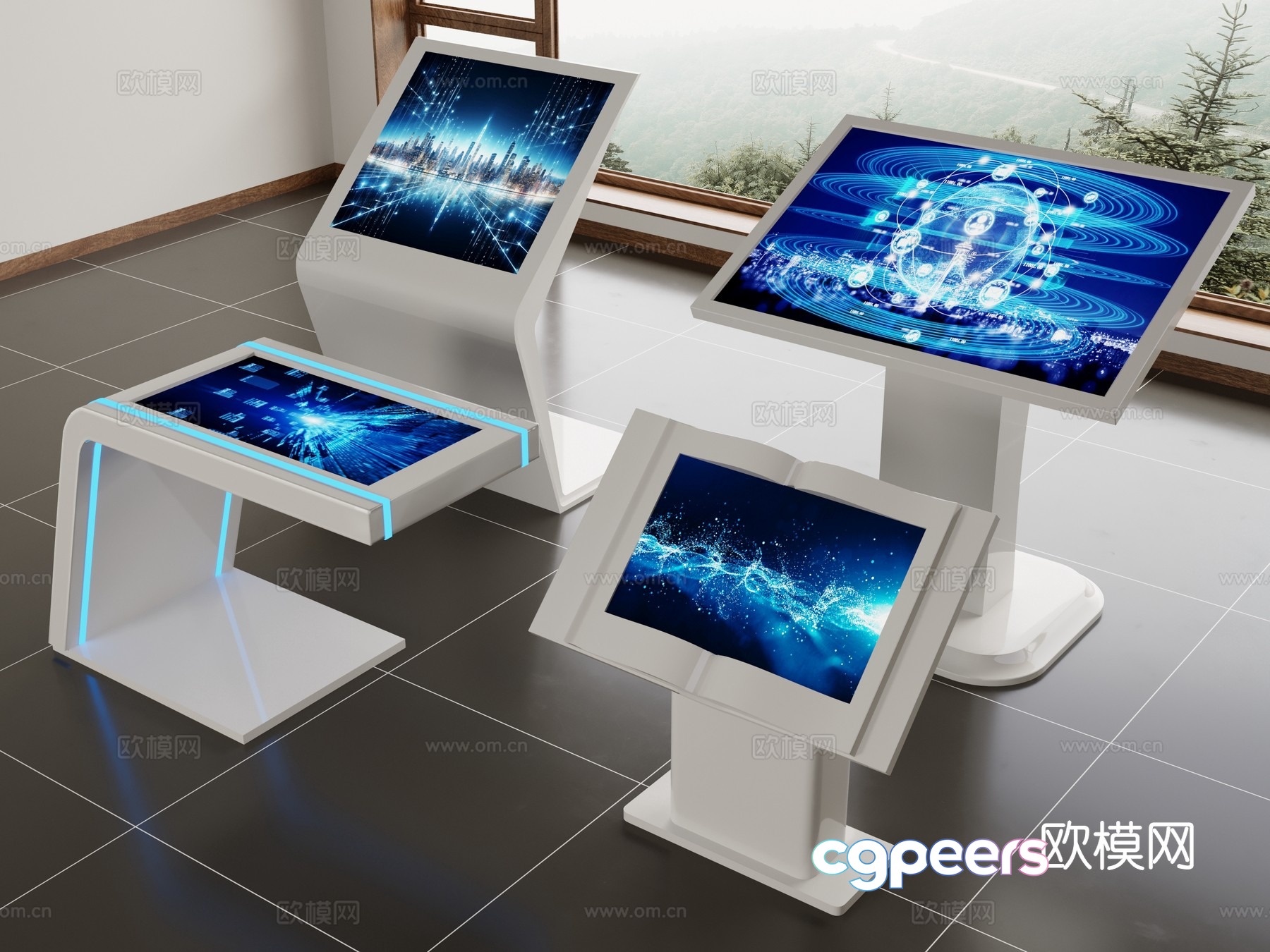 Self-service machine exhibition hall all-in-one machine 3D model