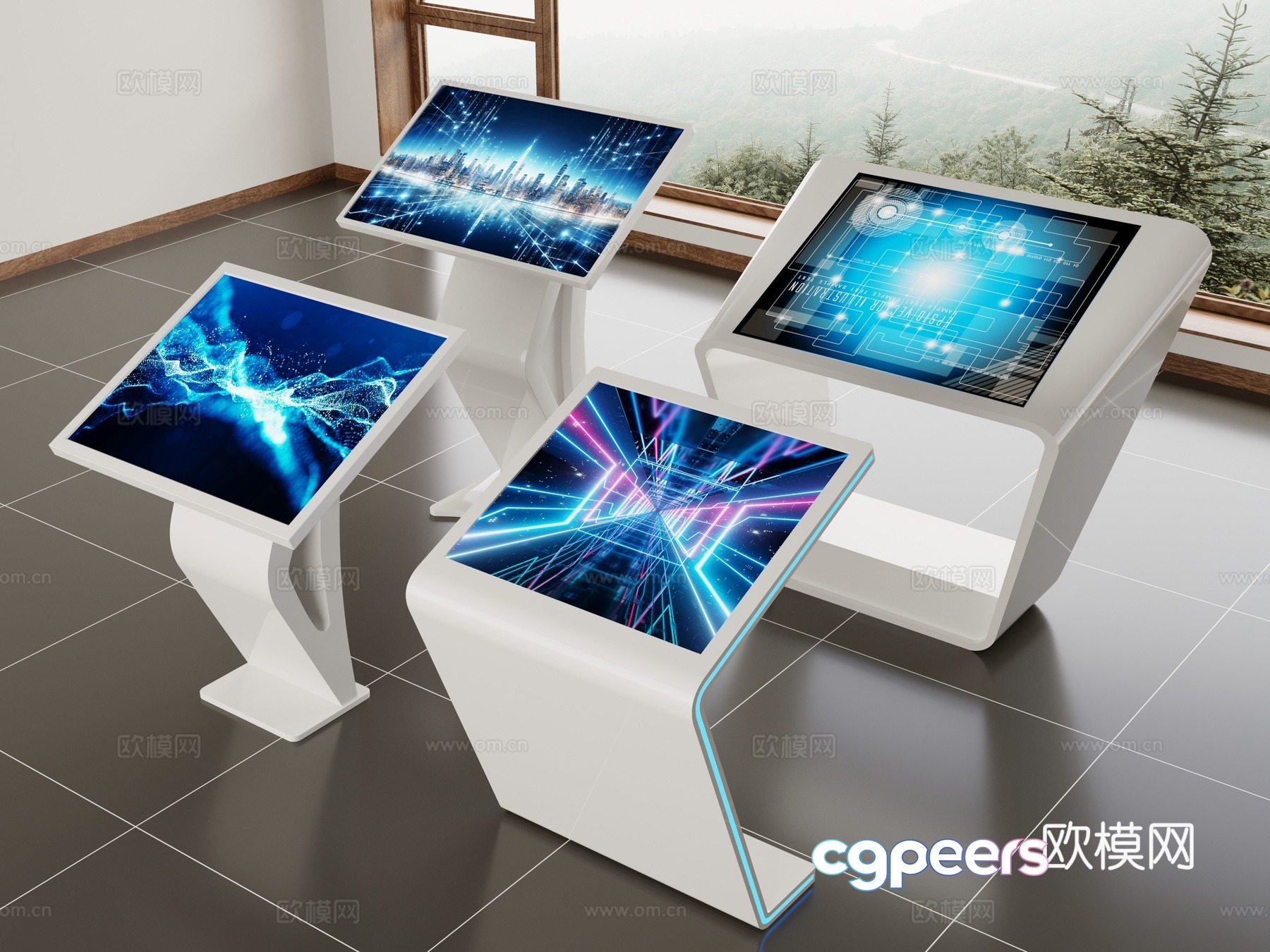 Self-service machine exhibition hall all-in-one machine 3D model Self-service machine exhibition hall all-in-one machine 3D model