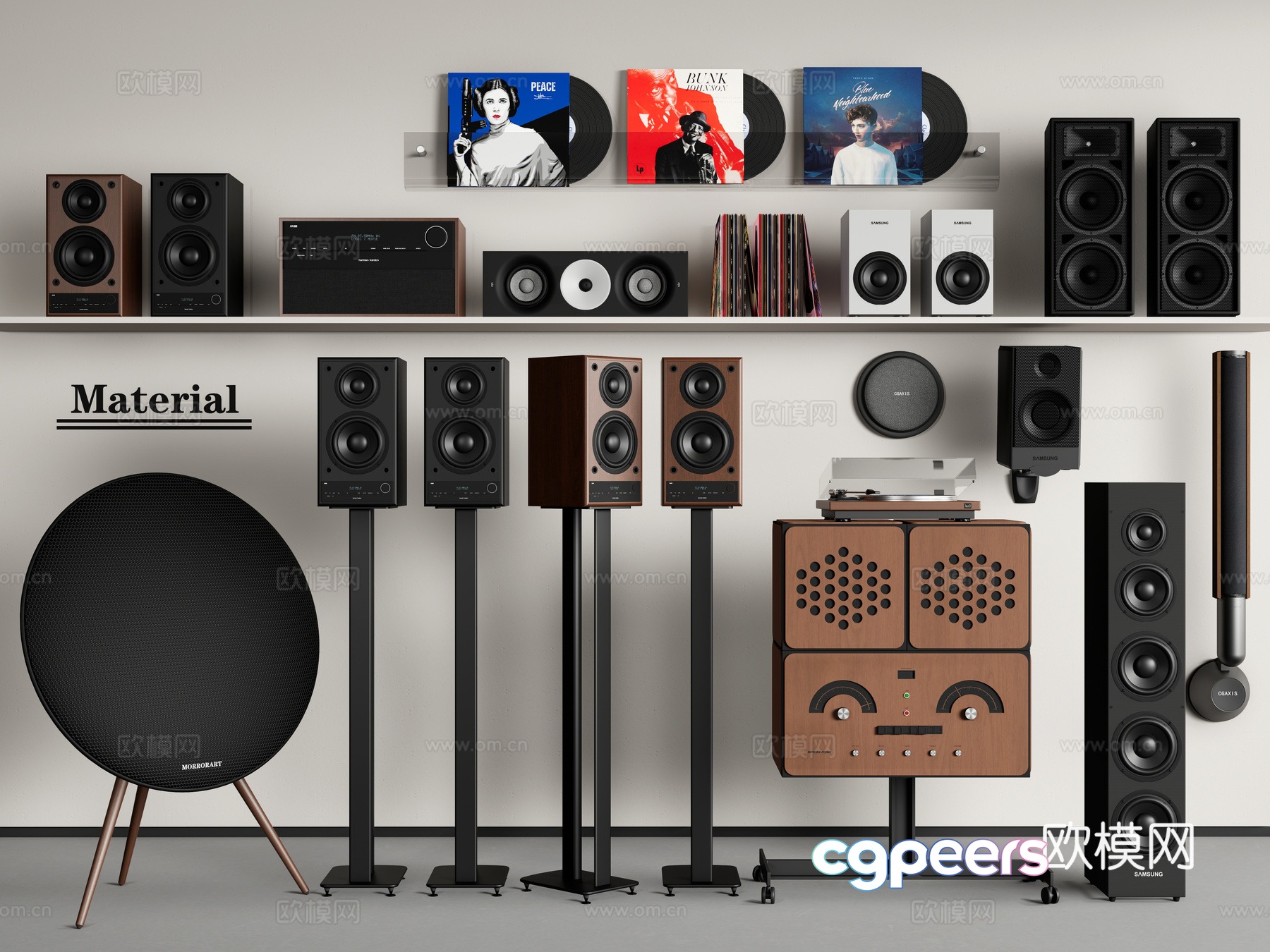 Modern audio bluetooth audio record player 3d model Modern audio bluetooth audio record player 3d model