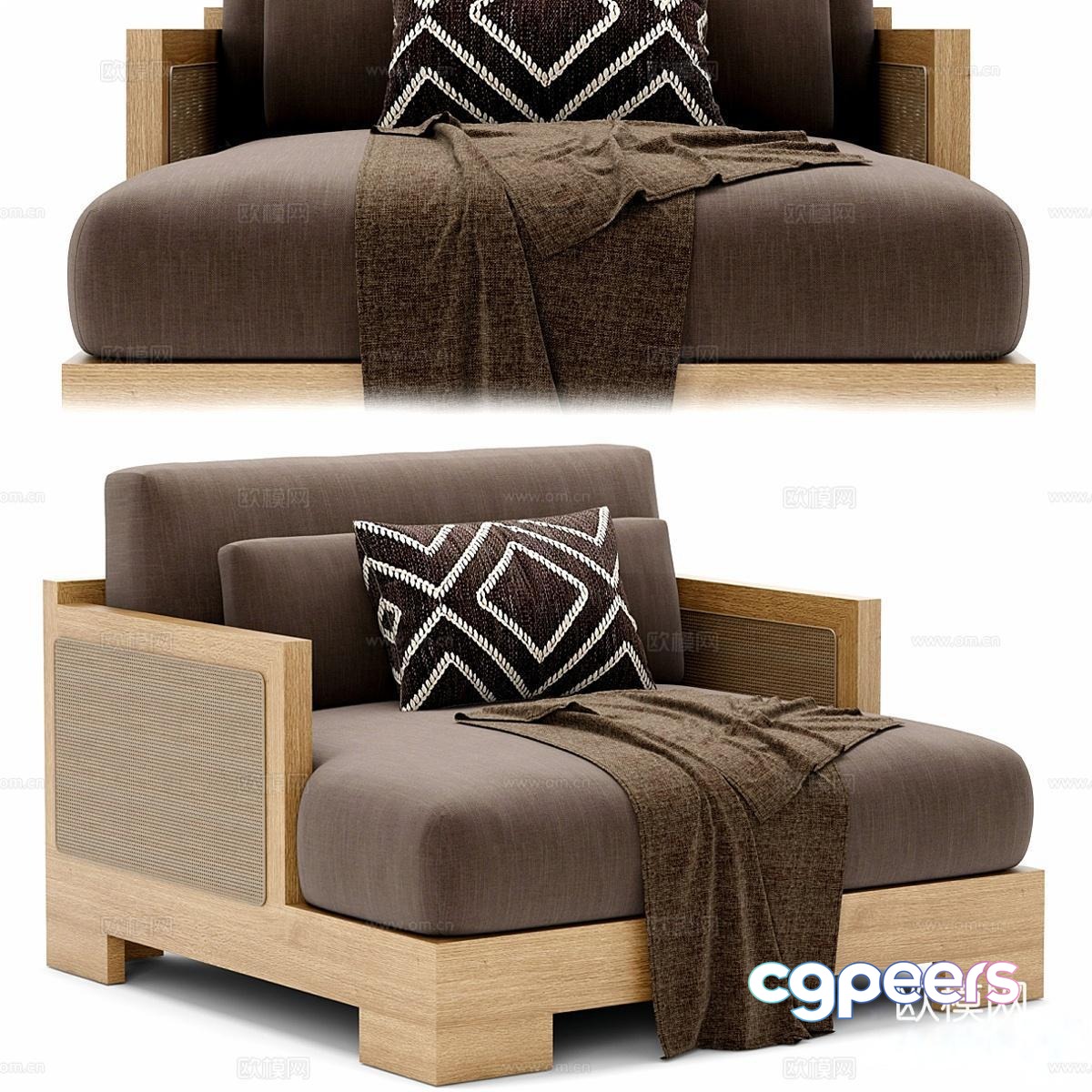 RH single sofa 3d model RH single sofa 3d model