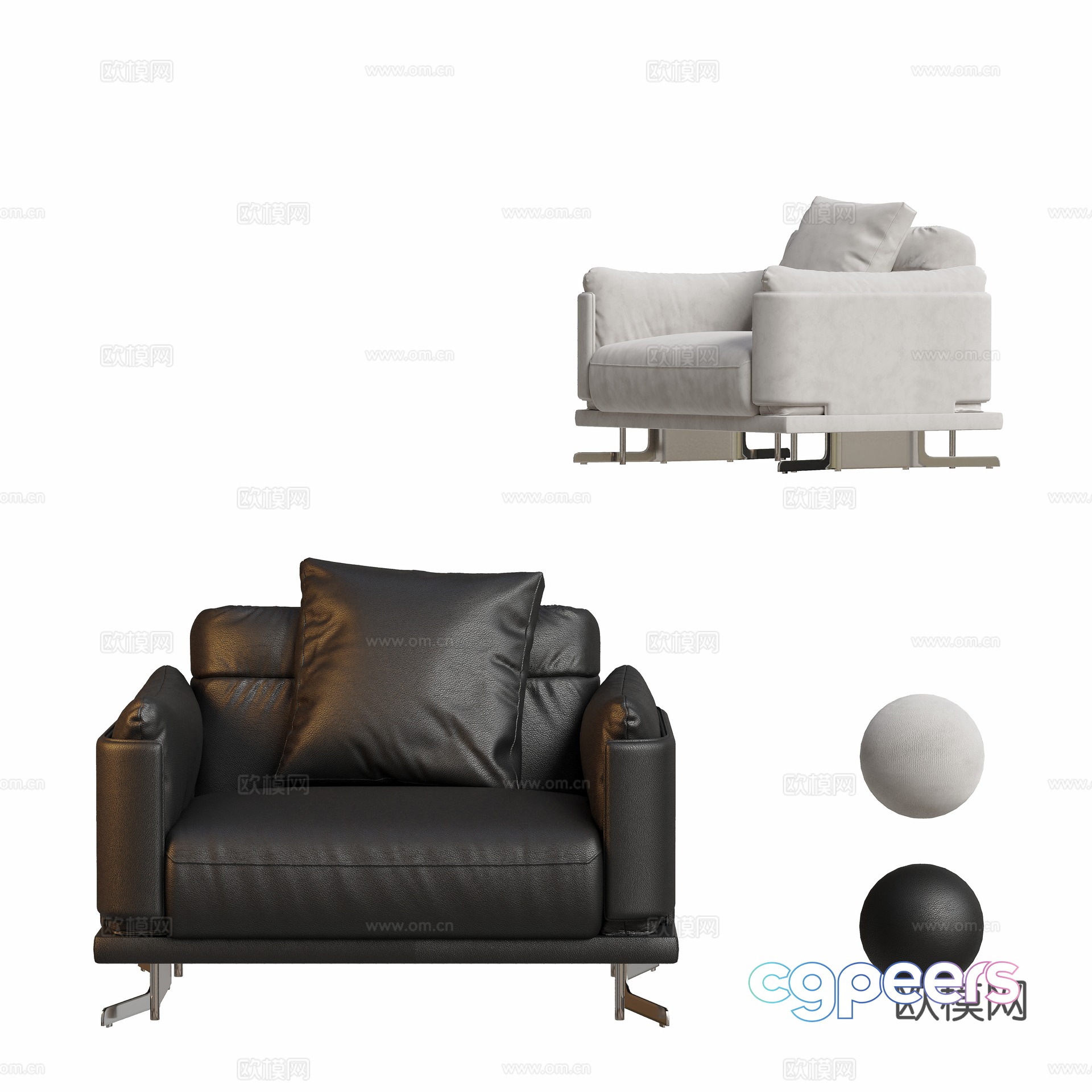 Single sofa leisure sofa 3d model Single sofa leisure sofa 3d model