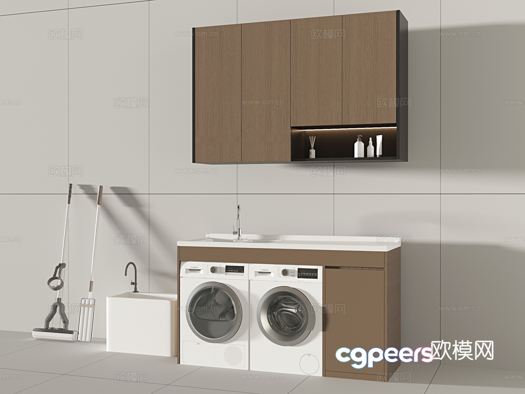 Washing machine cabinet dryer 3d model Washing machine cabinet dryer 3d model