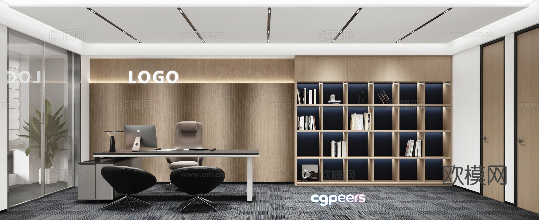 Modern manager office 3d model Modern manager office 3d model