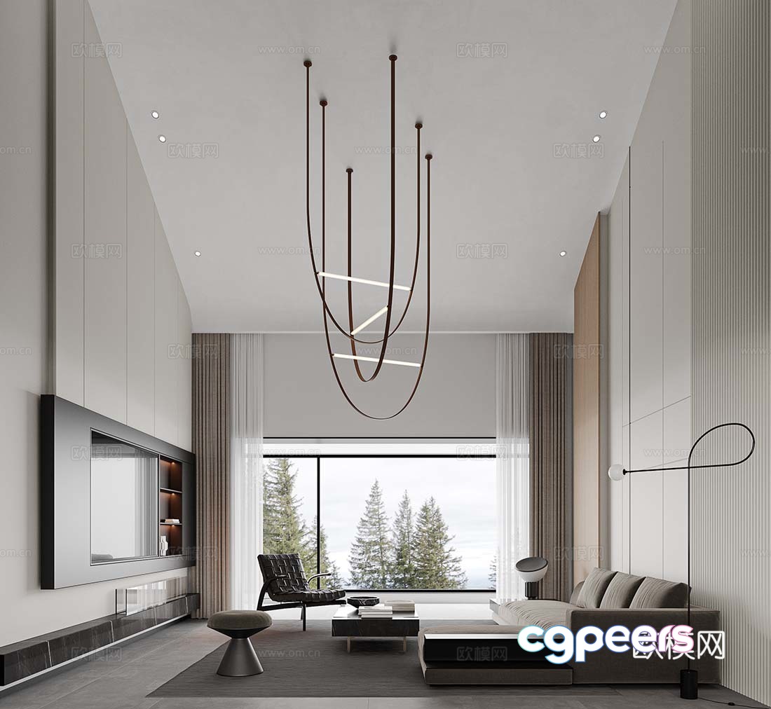 Modern living room 3d model Modern living room 3d model