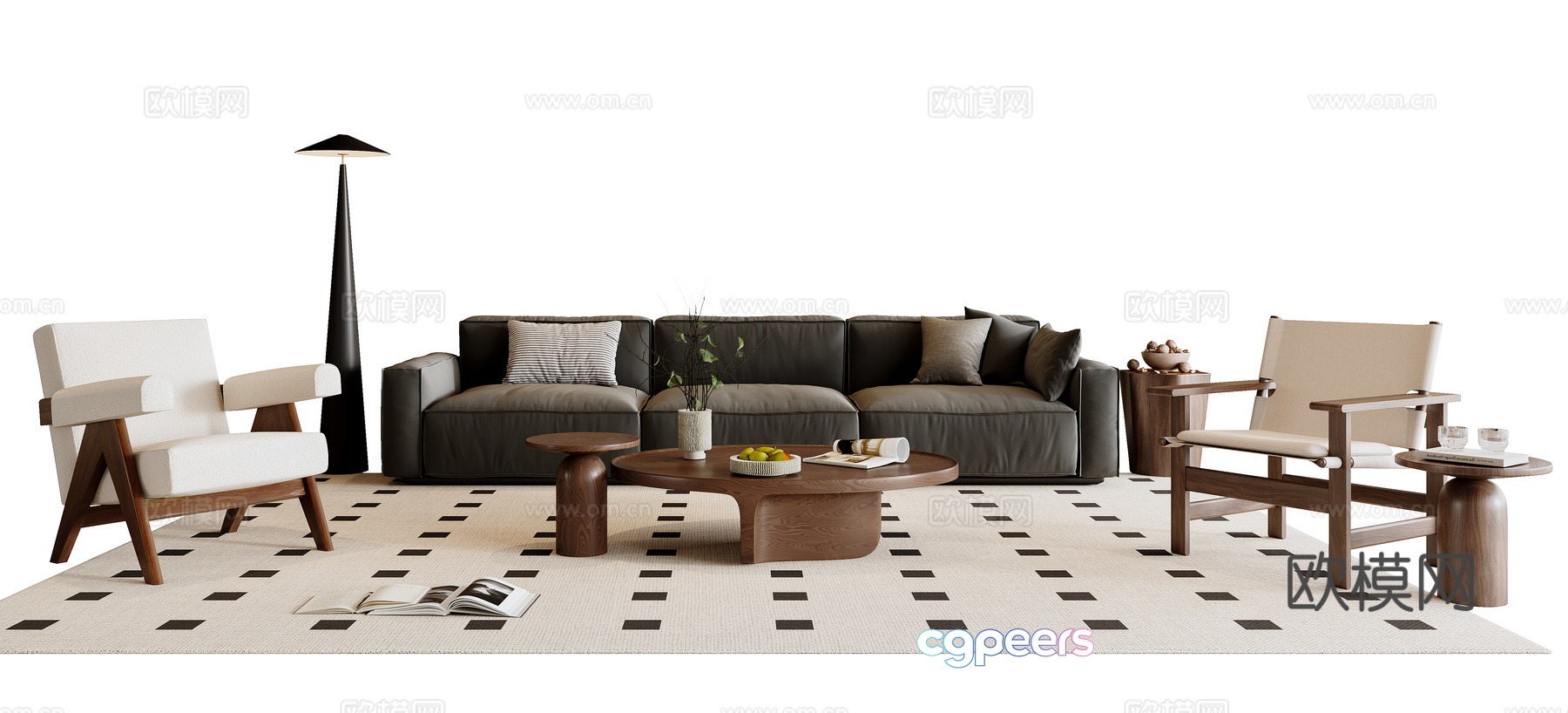 Medieval style modular sofa 3D model Medieval style modular sofa 3D model